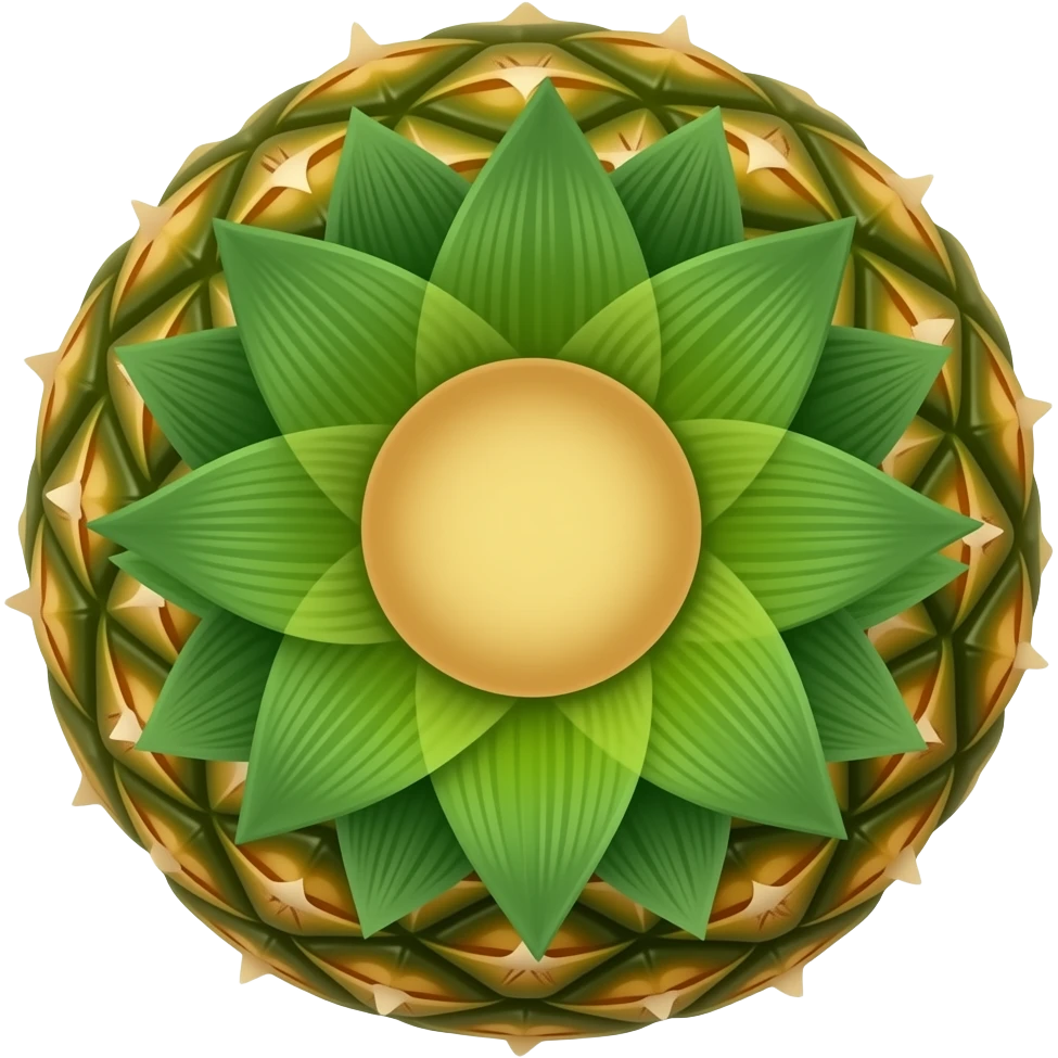 whole pineapple top down emoji