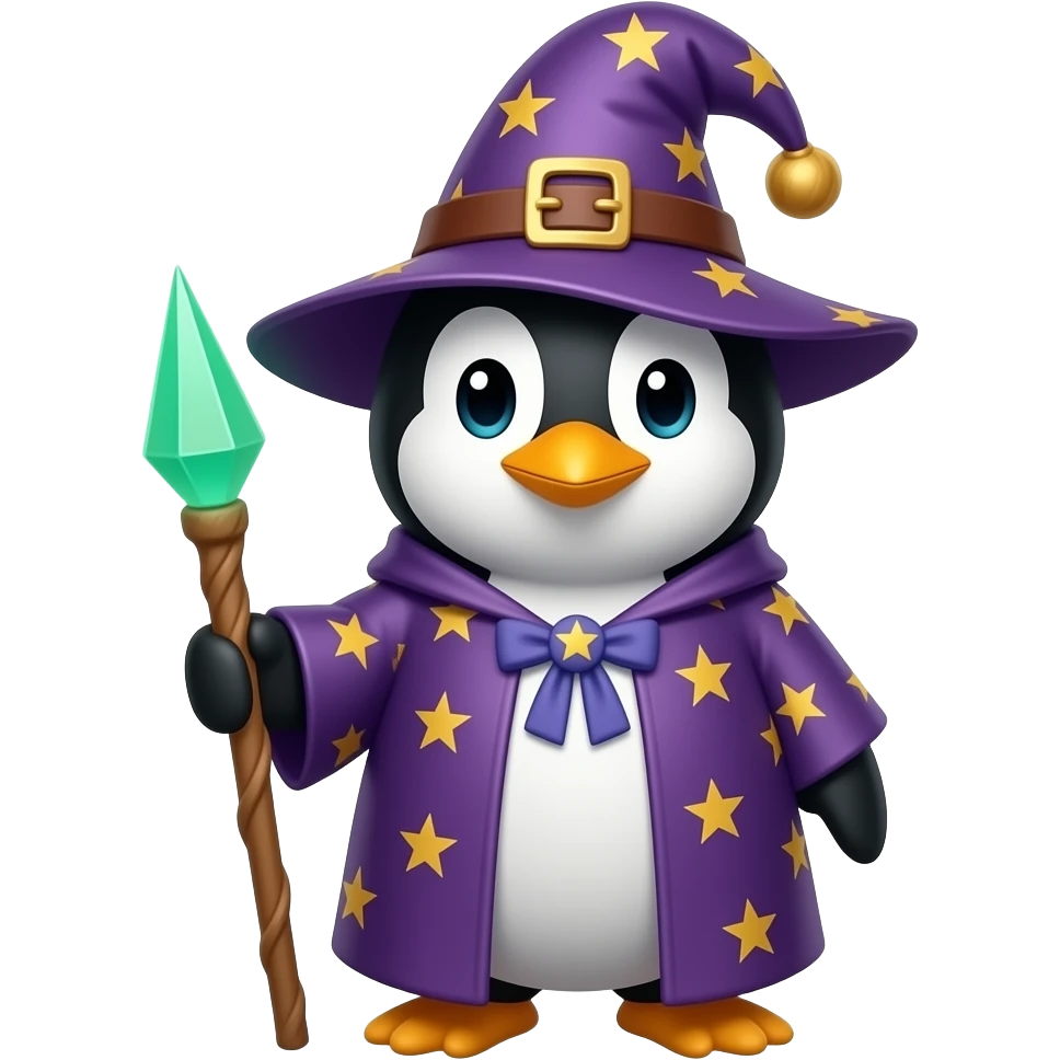 Penguin Wizard emoji