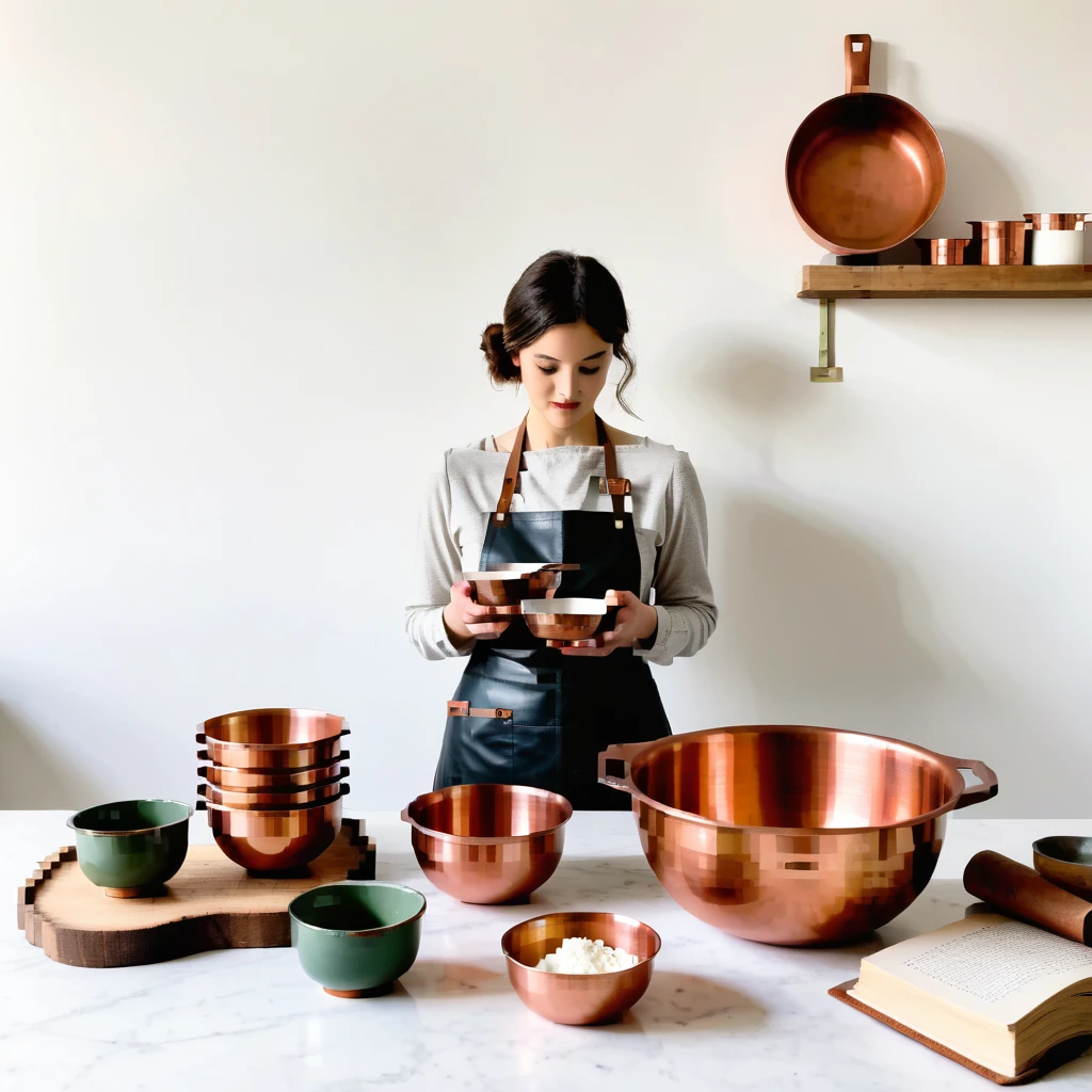 Ein erfahrener Bäcker mit kupfernen Rührschüsseln, emaillierten Messbechern und einem vintage Rezeptbuch aus Leder. Die UI-Elemente imitieren Papier, Leder und Metall – Buttons wirken wie gestanzte Knöpfe, Tabs wie Registerkarten.



 emoji