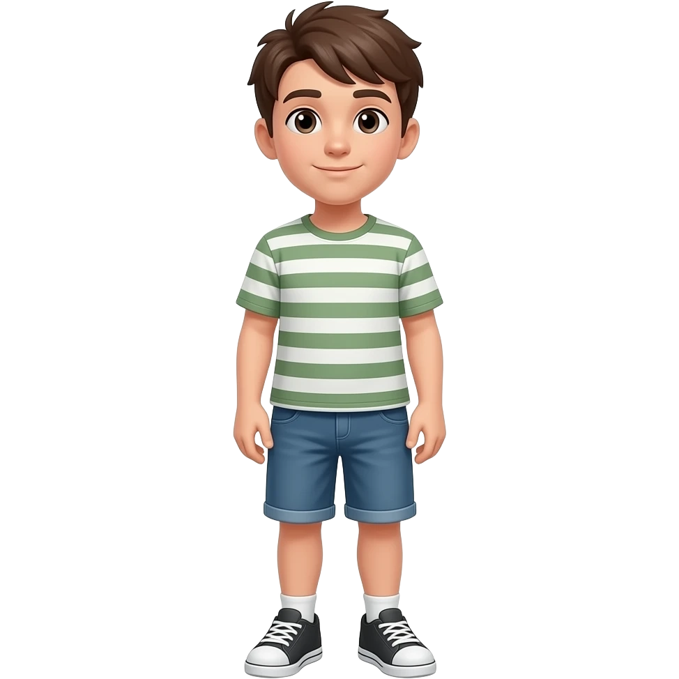 emoji jugendlicher junge, ganzer Körper , kopf nach oben, entspannt, emoji