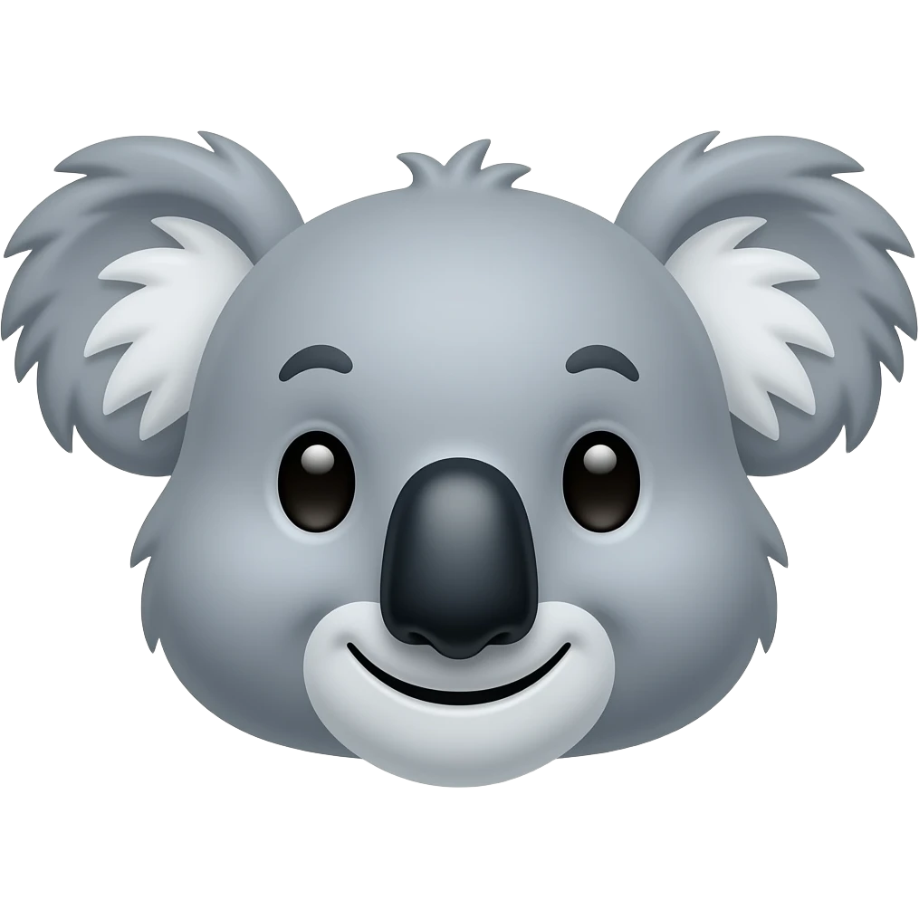 Koala smiling face emoji