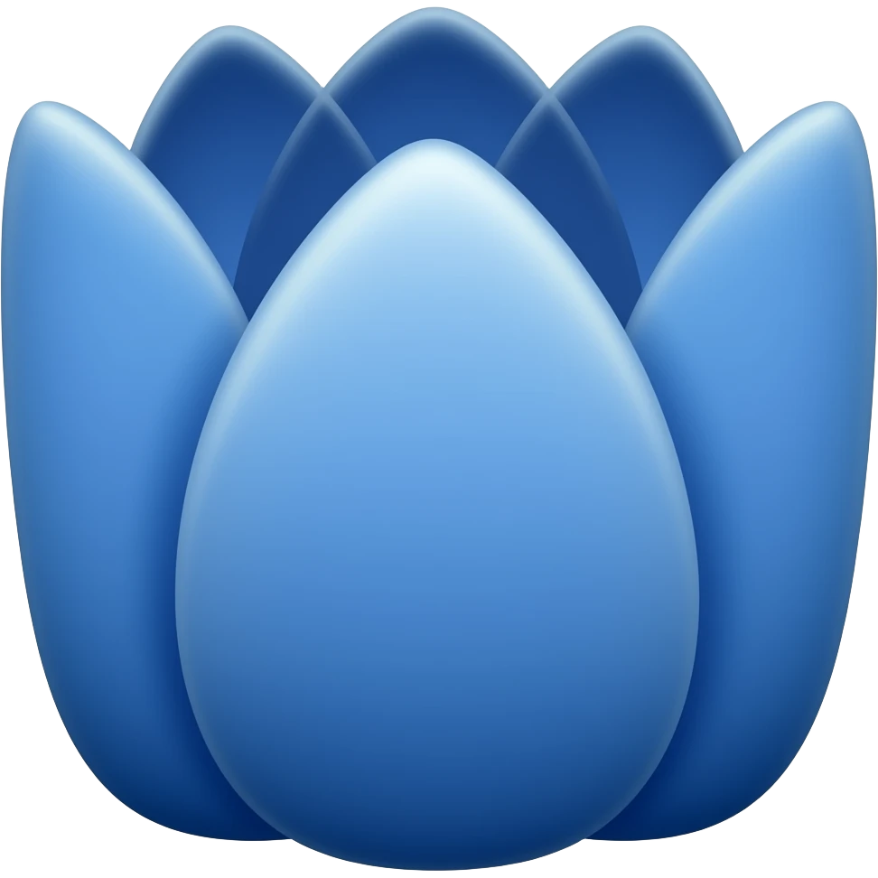 Tulipán azul emoji