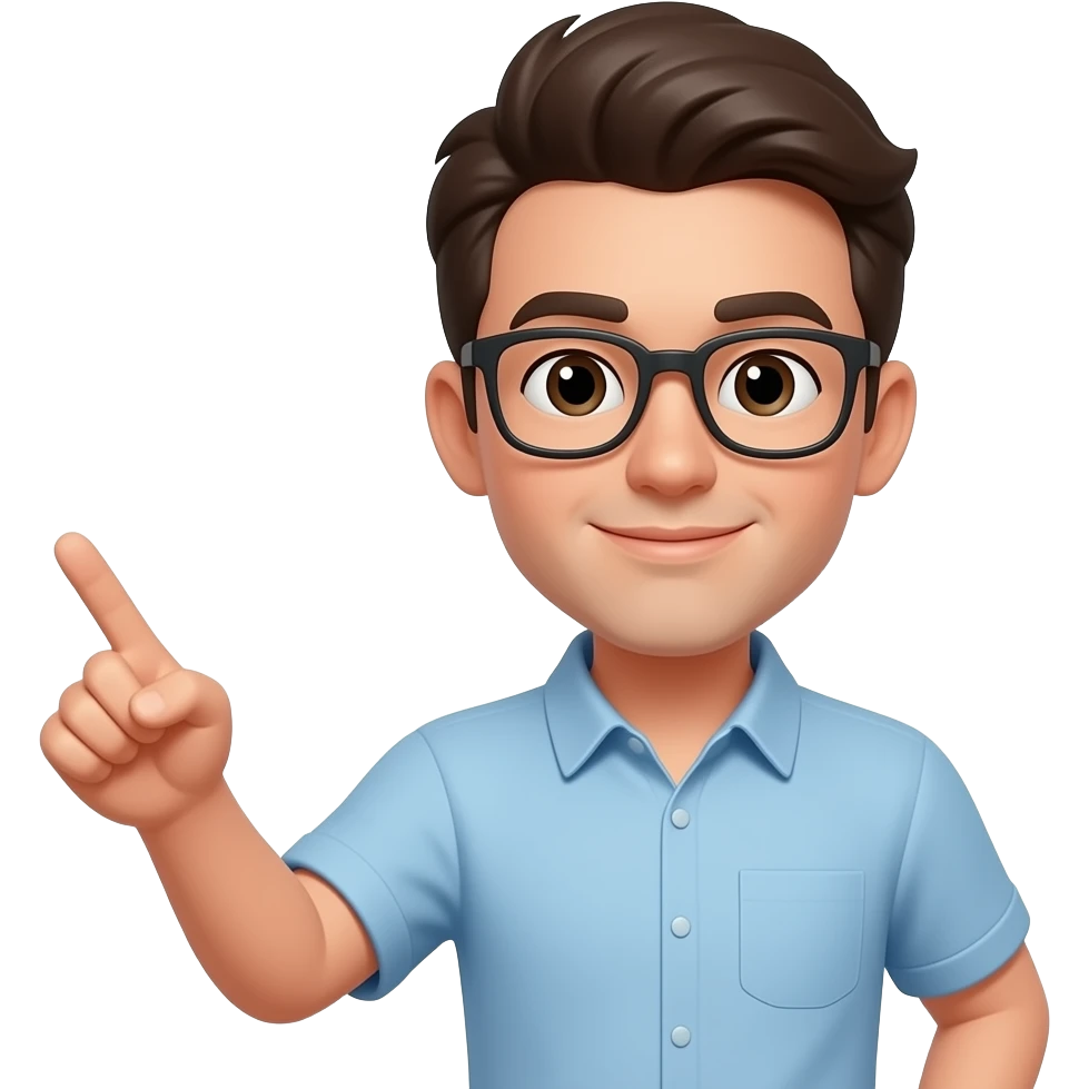 pose him pointing at something emoji