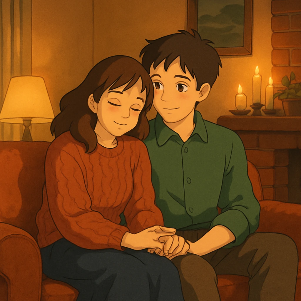 a couple sitting together emoji
