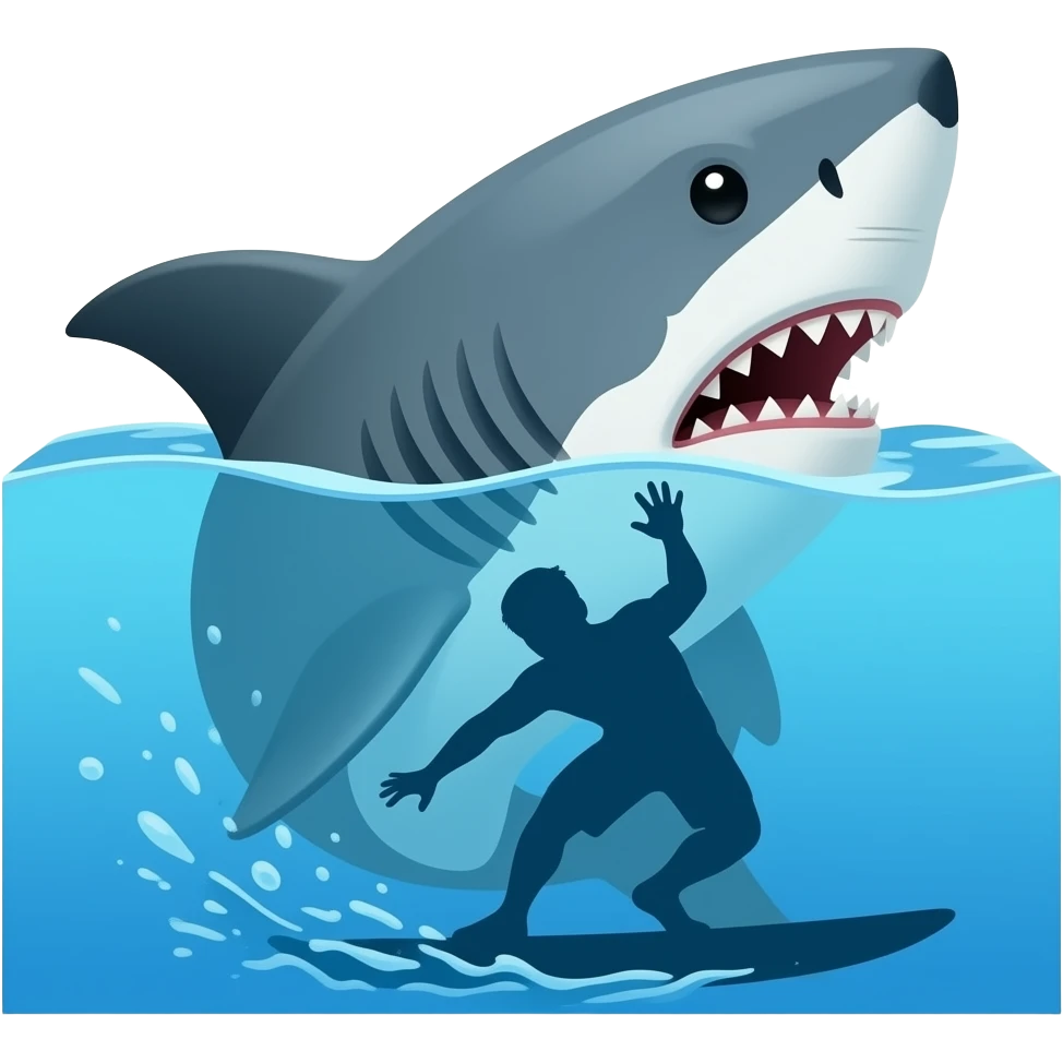 Create 3 emojis for the Jaws movie. emoji