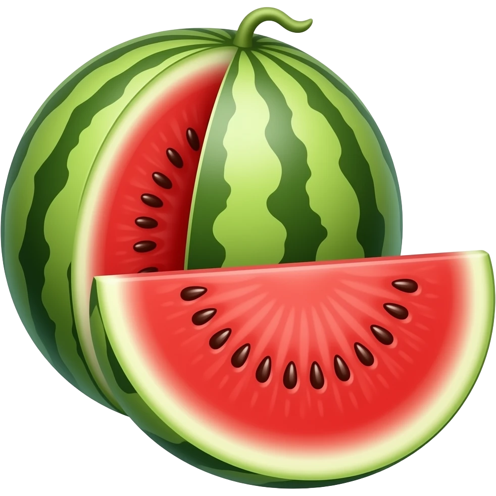 Sandías partidas por dos emoji