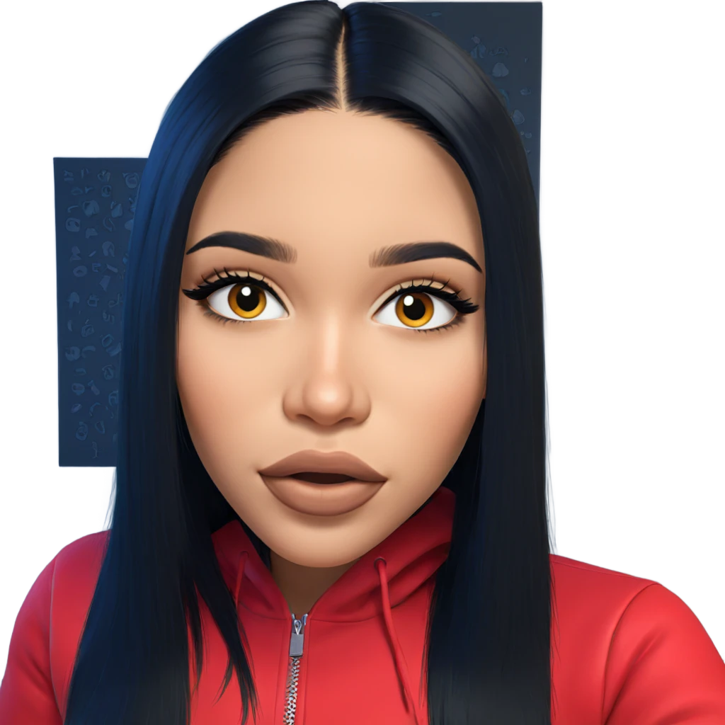 girl with black hair portrait emoji