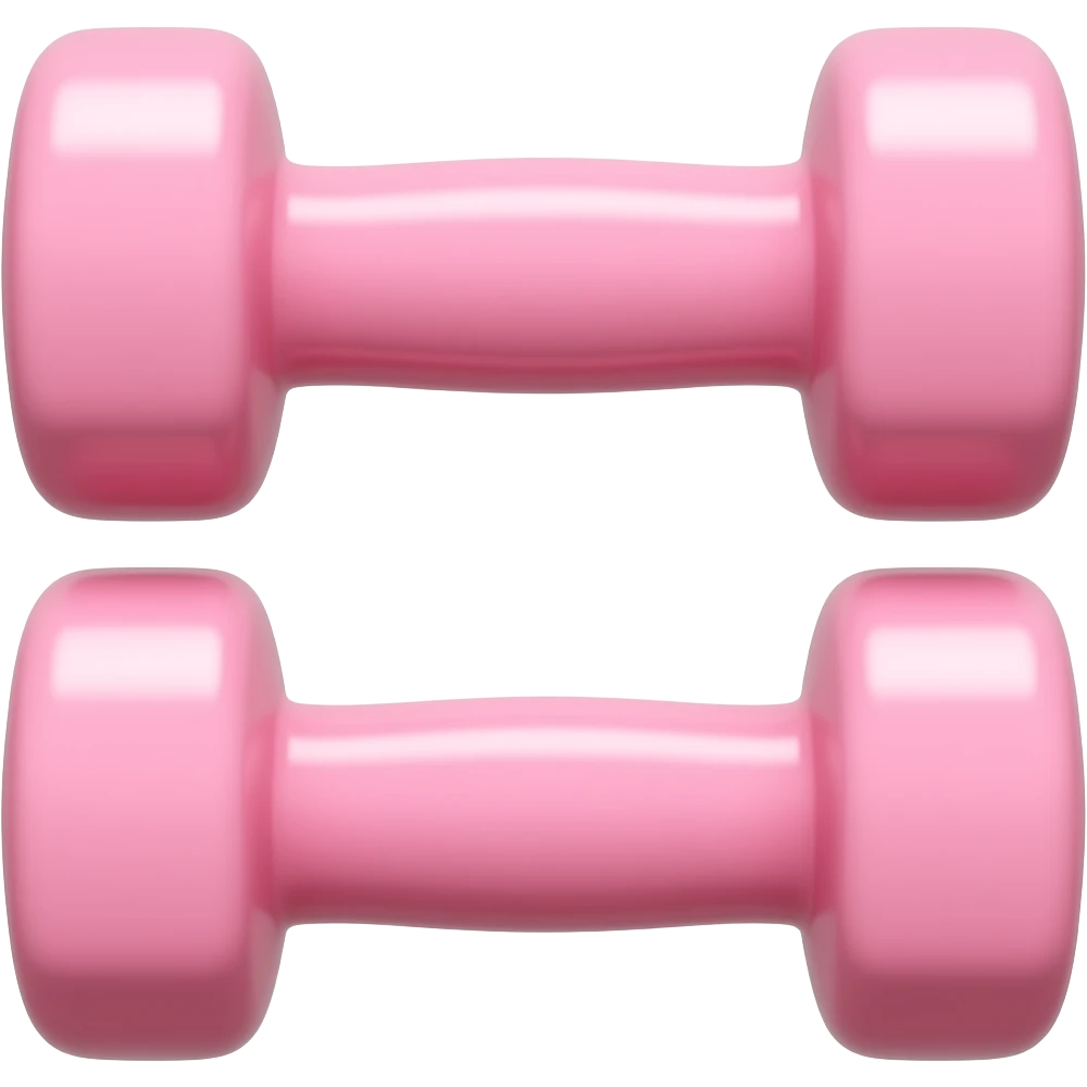 two light pink dumbbells emoji