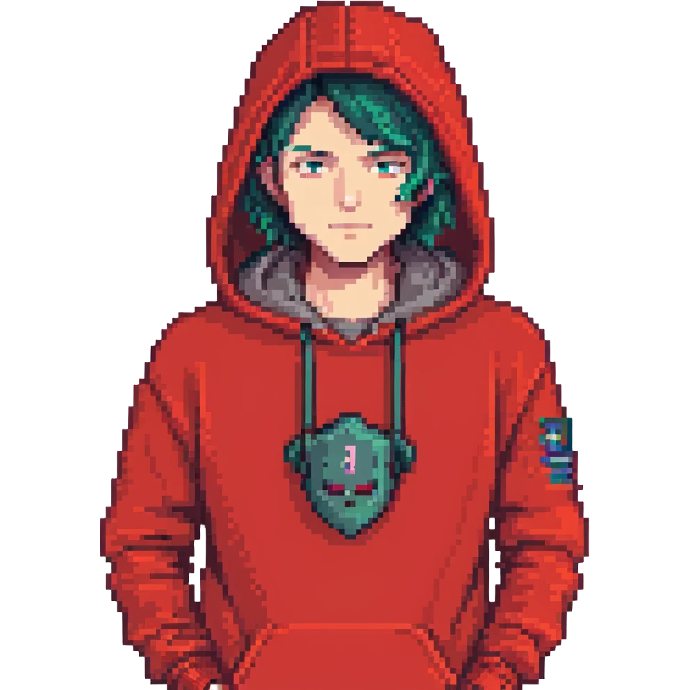 red team hacker with digital code background emoji