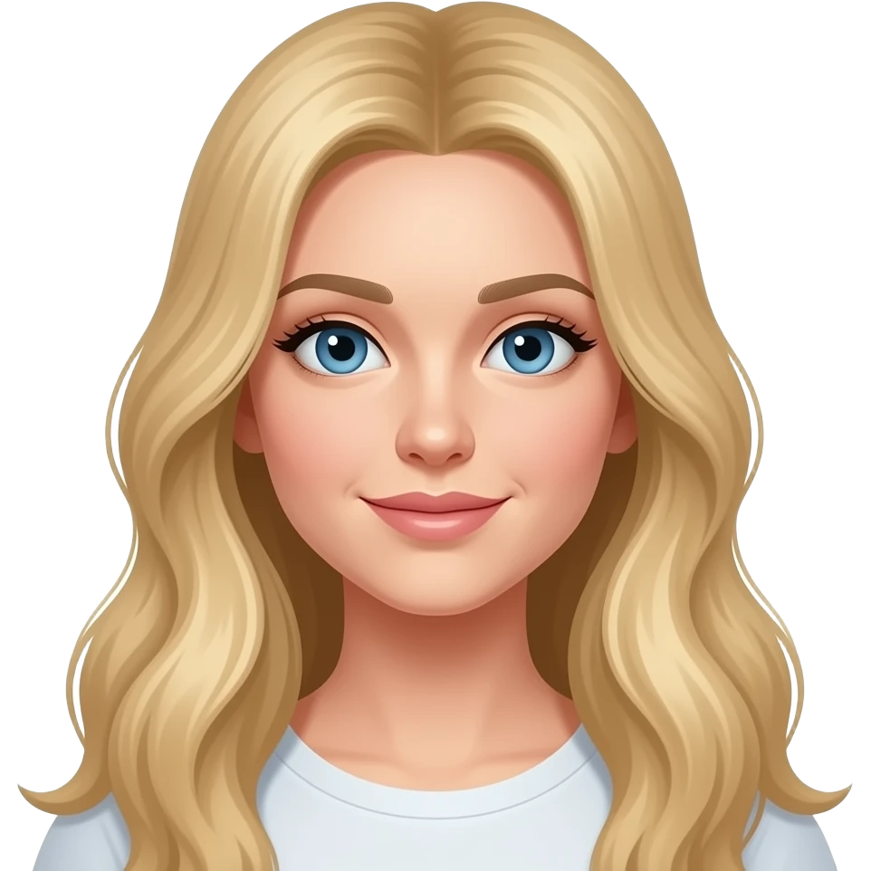 Can you make a blonde woman with long hair and blue eyes emoji