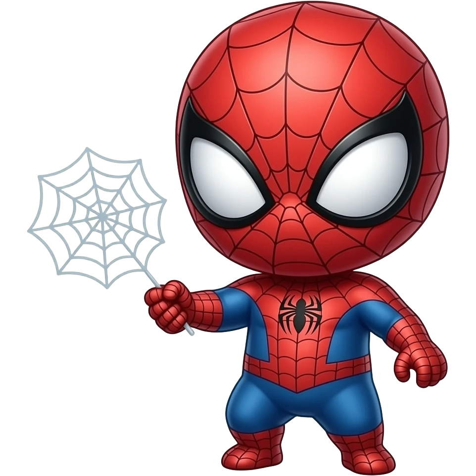 spiderman chibi cute web emoji