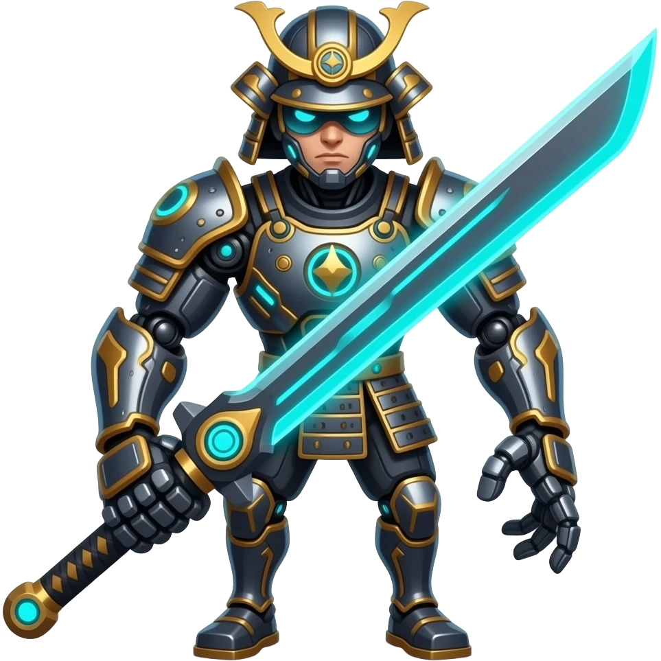 cyber samurai sword emoji