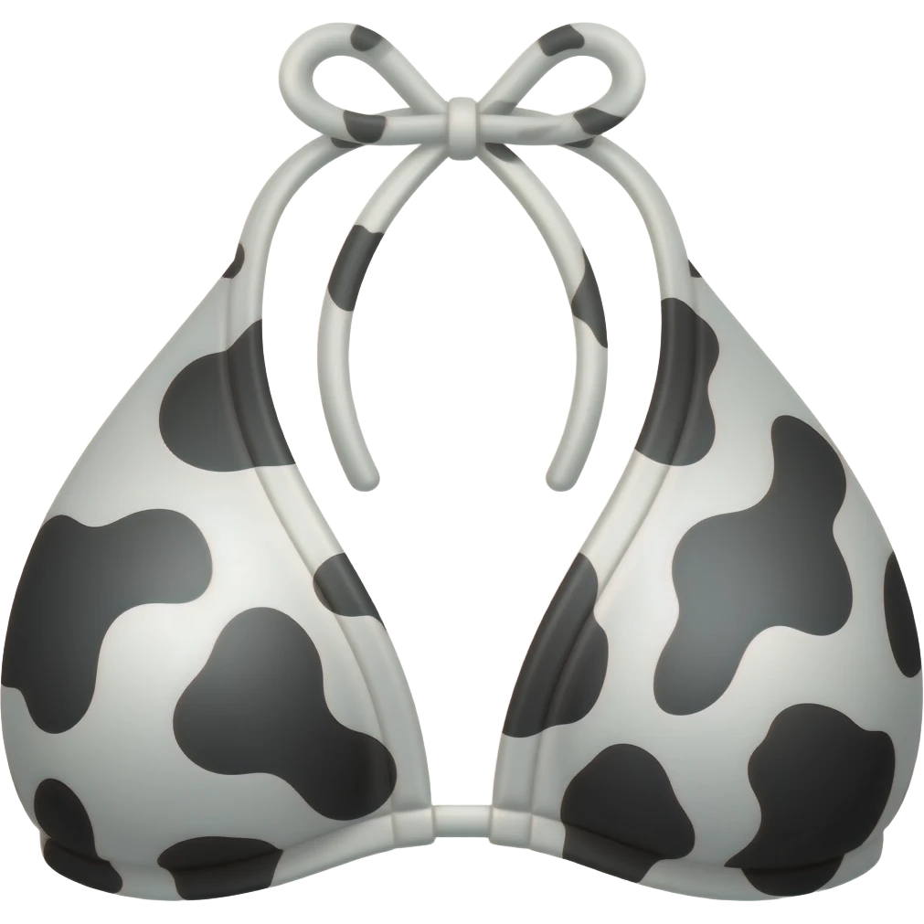 bikini with cow print emoji