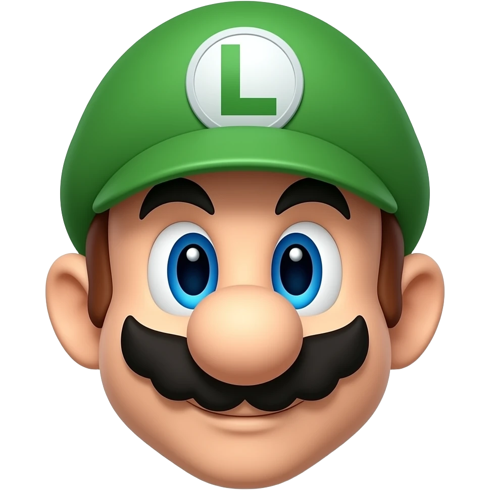super mario bros luigi face emoji