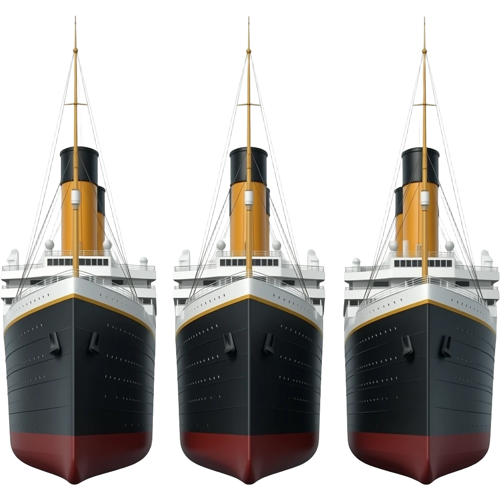 titanic, olympic and brittanic emoji
