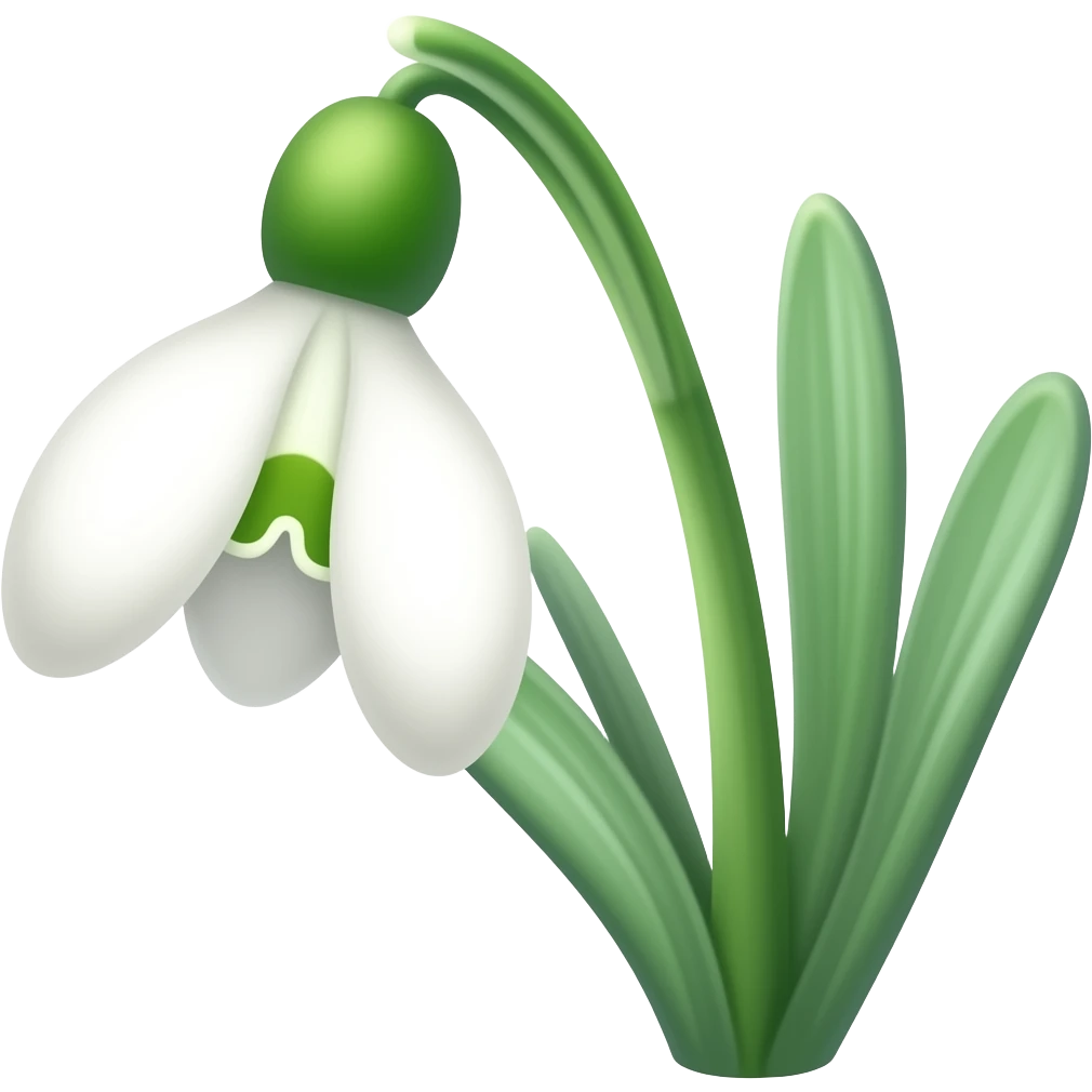 подснежник в полный рост emoji