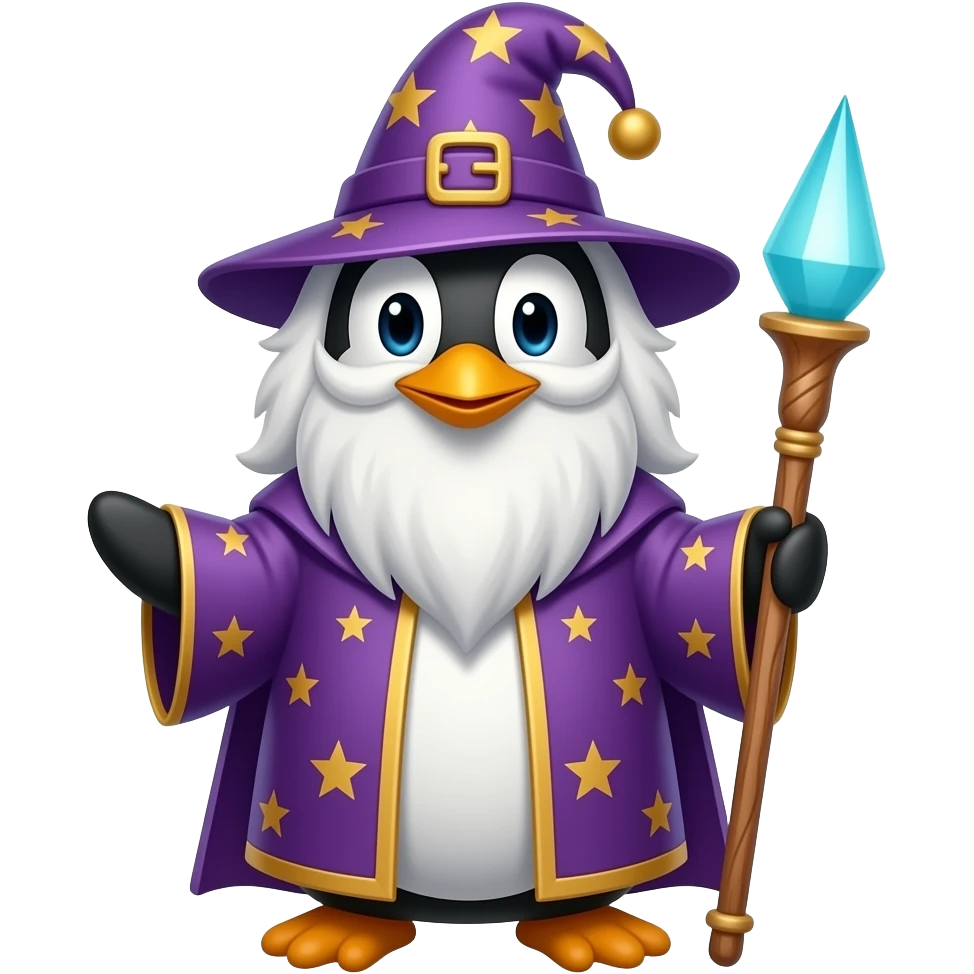 Penguin Wizard emoji