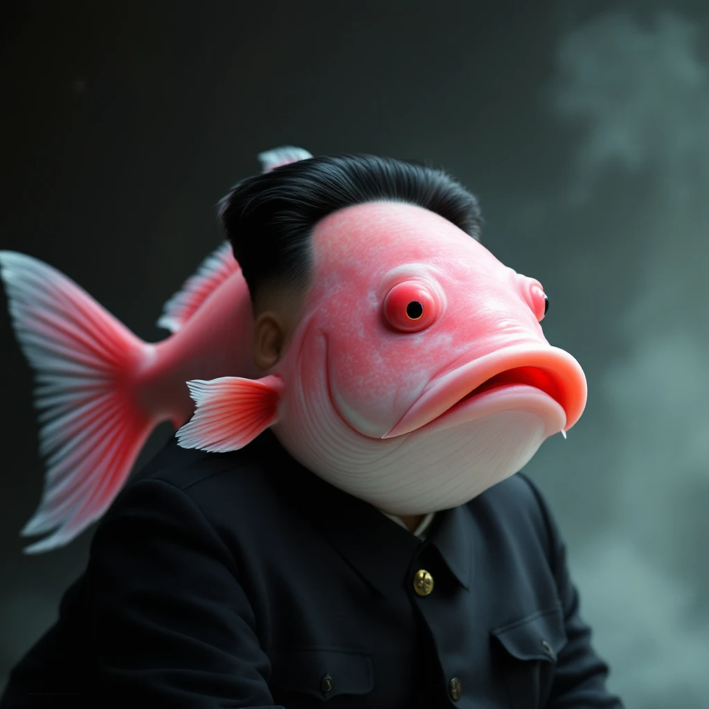 korean leader as a blobfish emoji