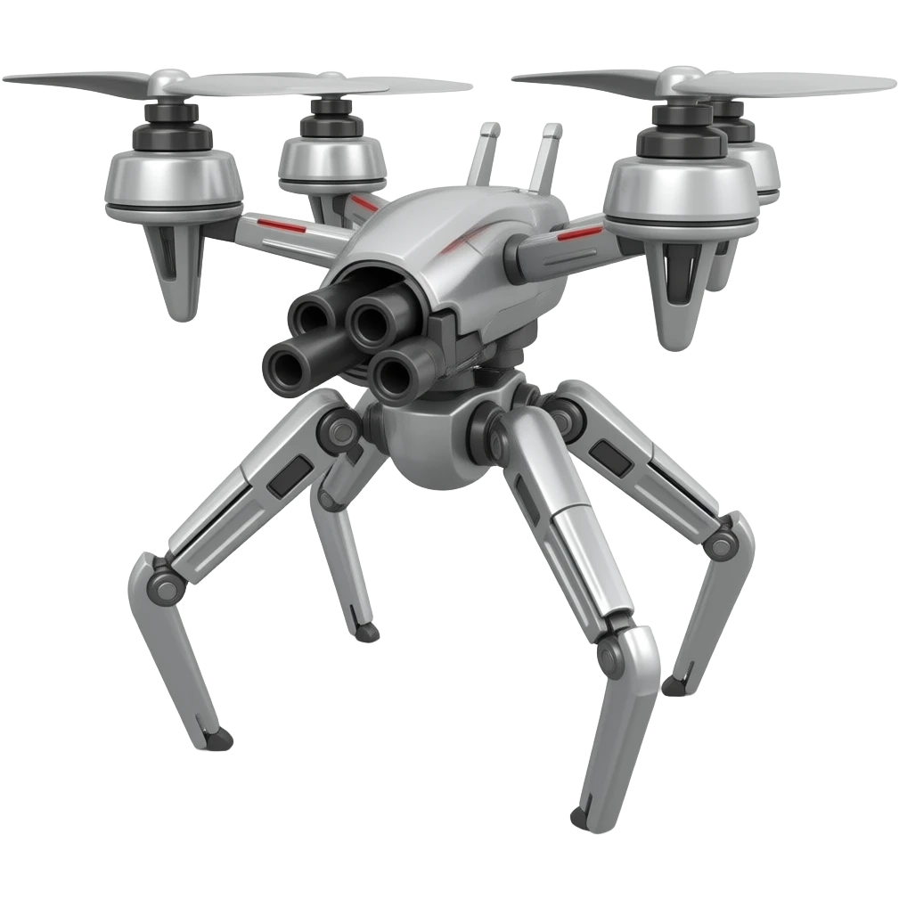 Bipedal  hunter robot drone emoji