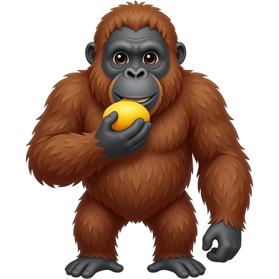 Orangutan eat mango emoji