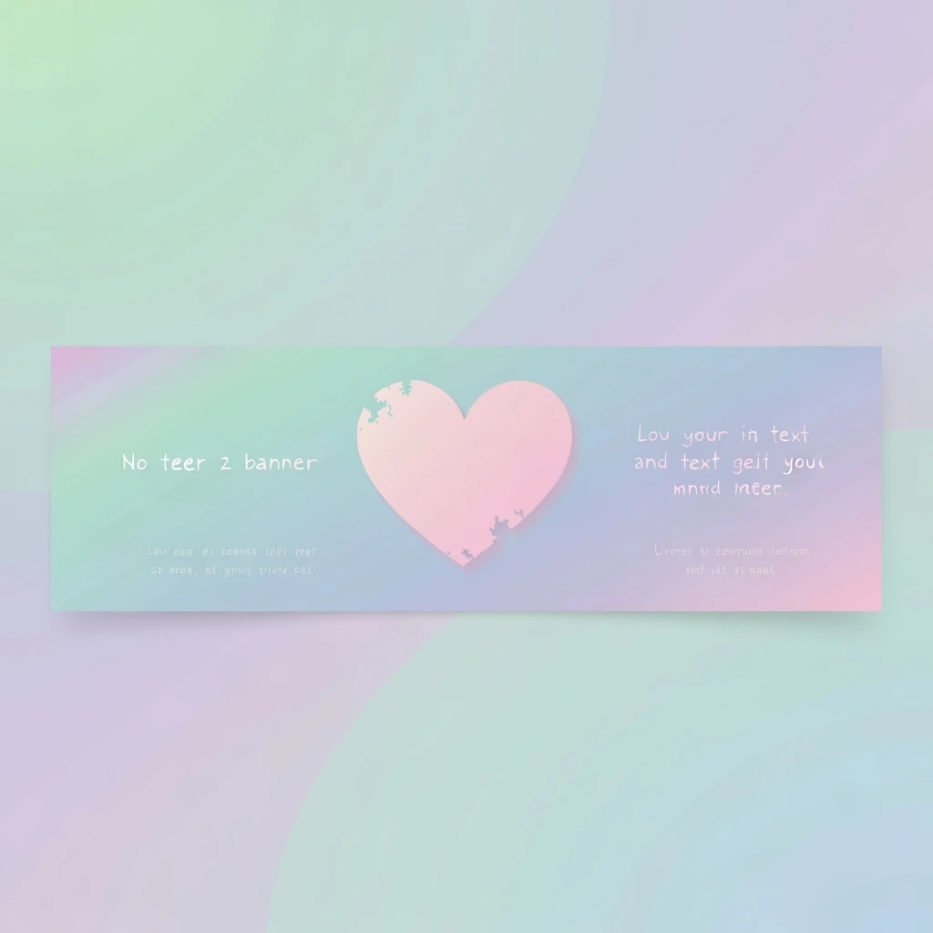 pastel emo banner with a heart accent, cute, expressive, minimal, variation 2 emoji
