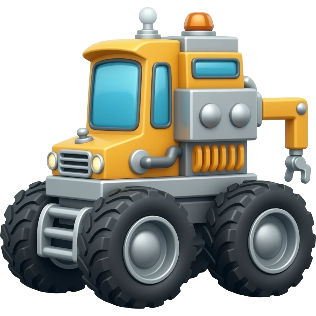 complex machine on tires emoji