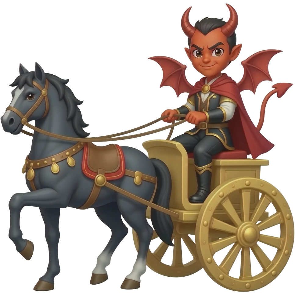 devil on a roman chariot emoji