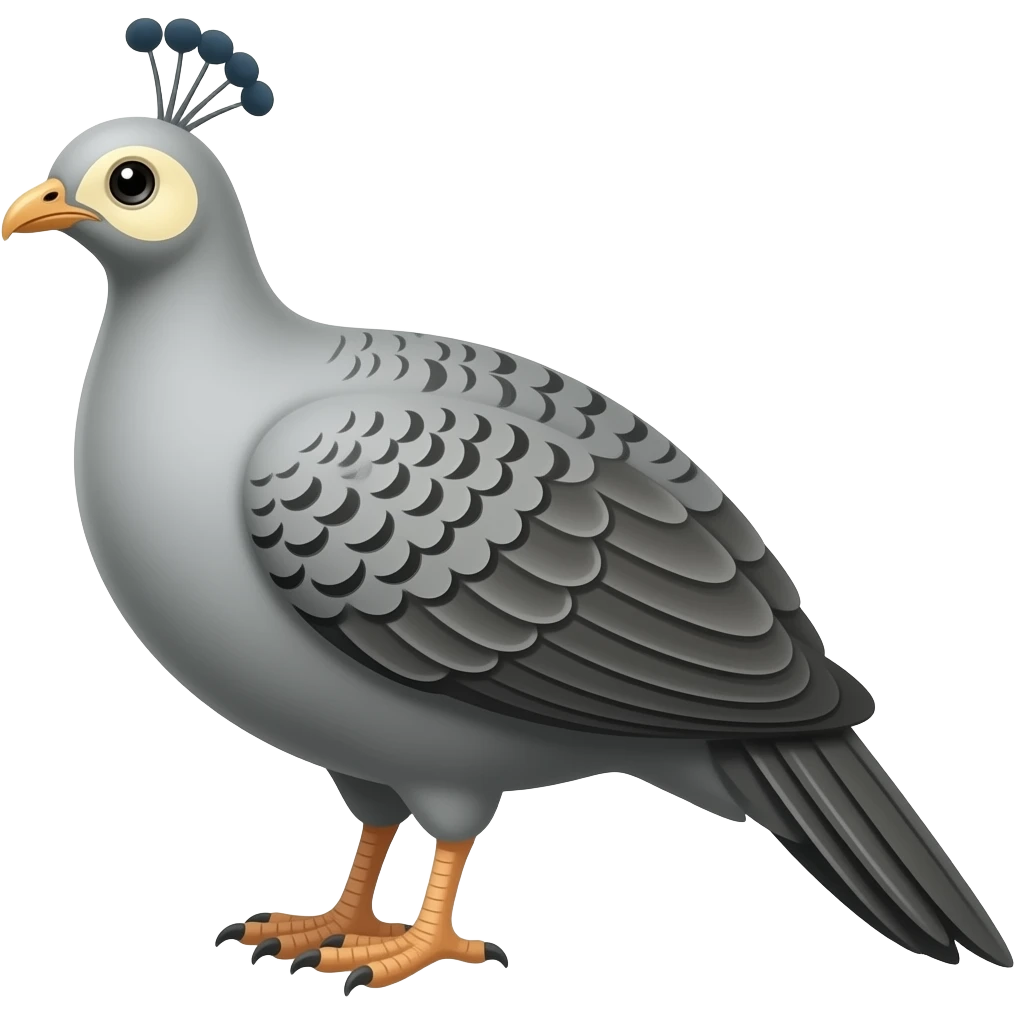 Grey peacock-pheasant emoji emoji