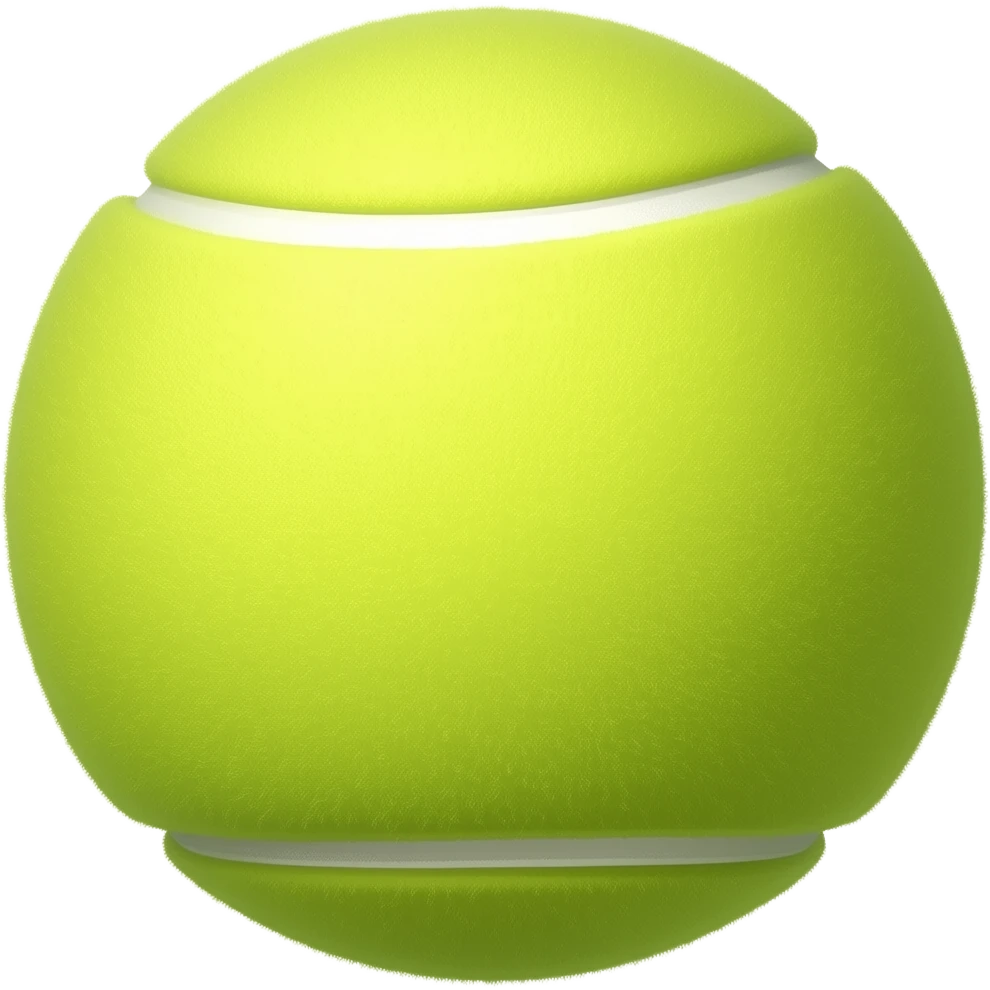 tennis ball emoji, thick black outline, simple cartoon emoji