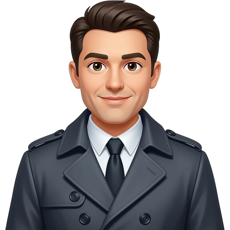 a succesful man in a coat emoji