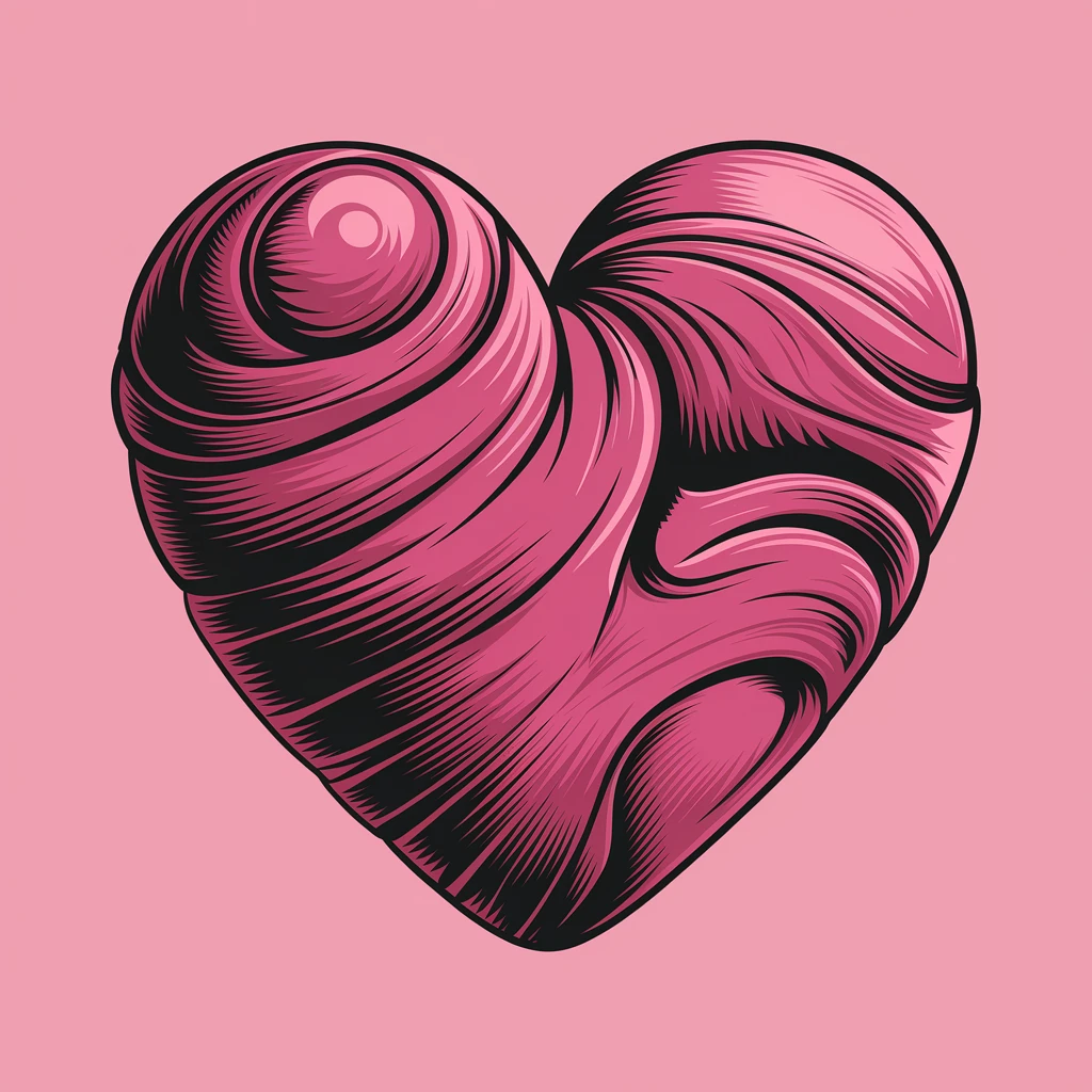 heart with a wood texture emoji
