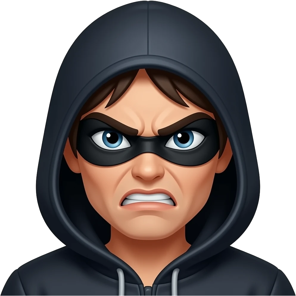 angry woman thief face emoji