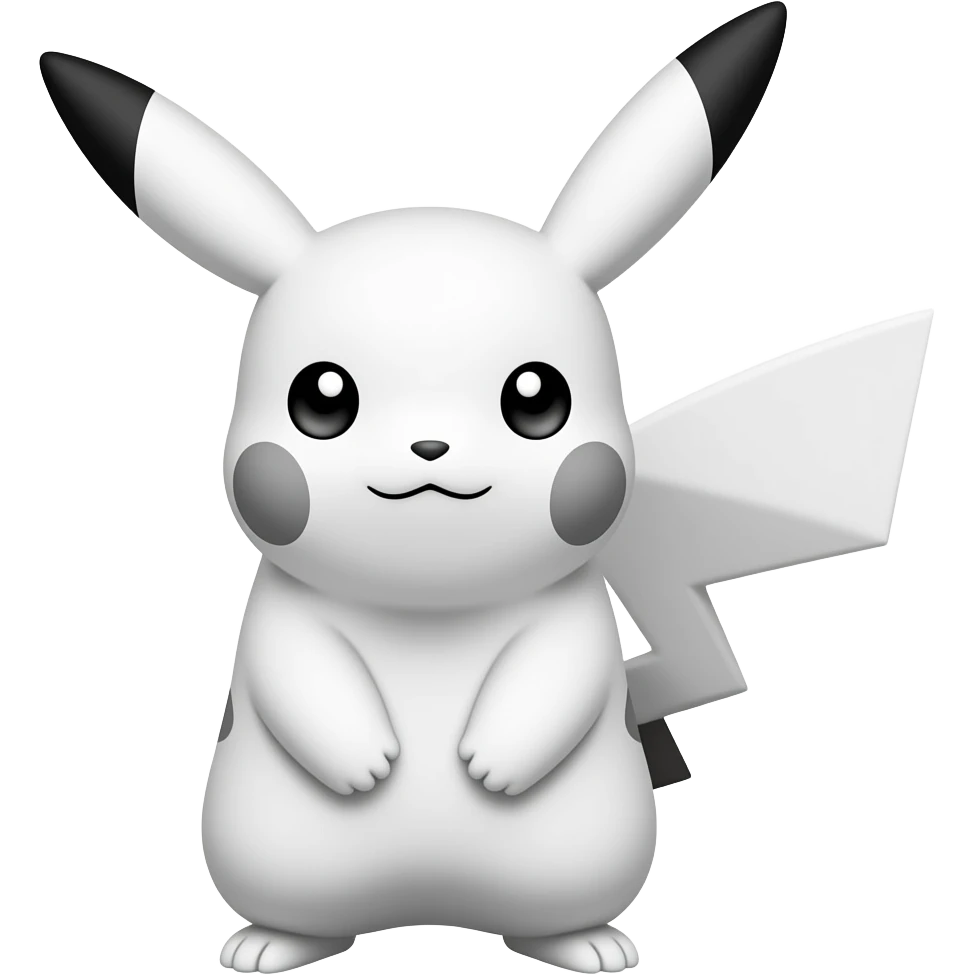 monochromatic pikachu emoji