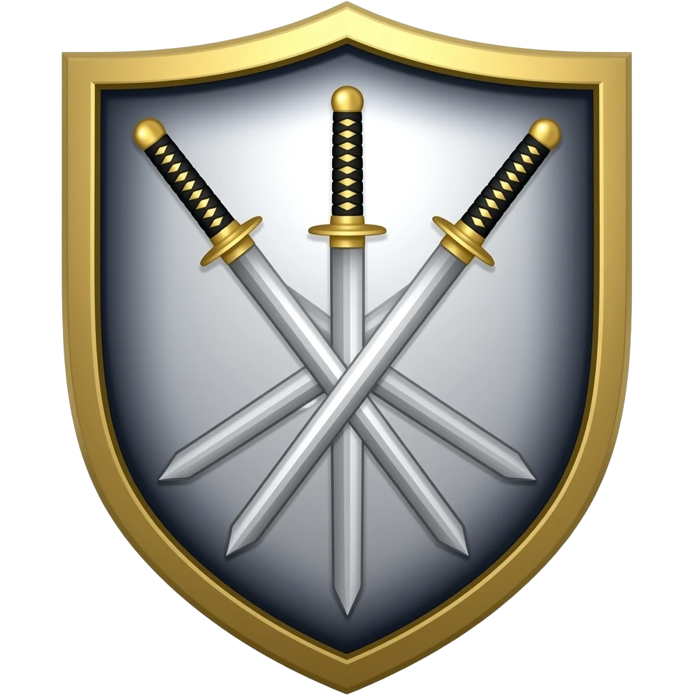 3 katanas blason emoji
