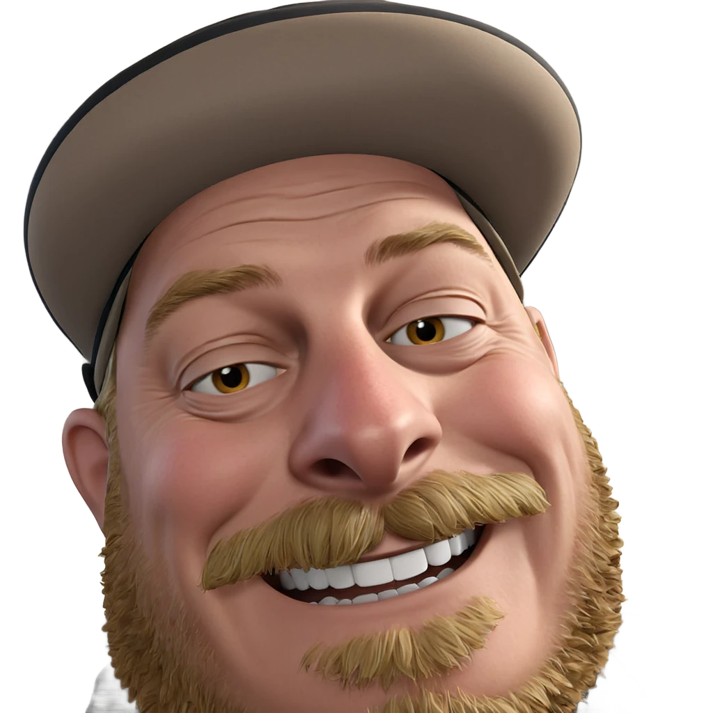 happy old man in hat emoji