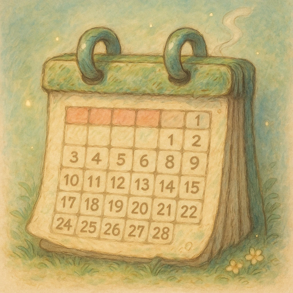 calendar icon ghibli style emoji
