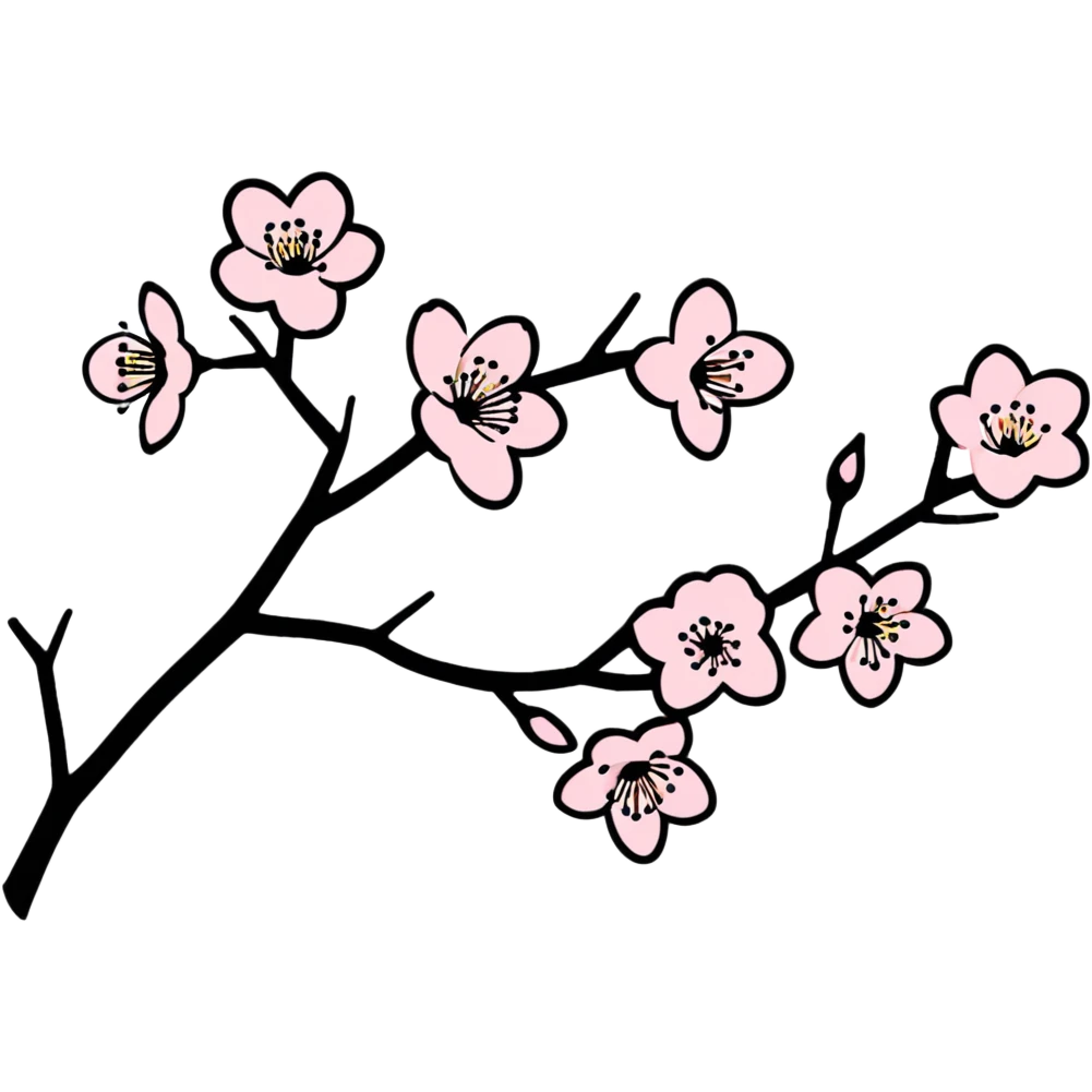 Japanese cherry blossom emoji