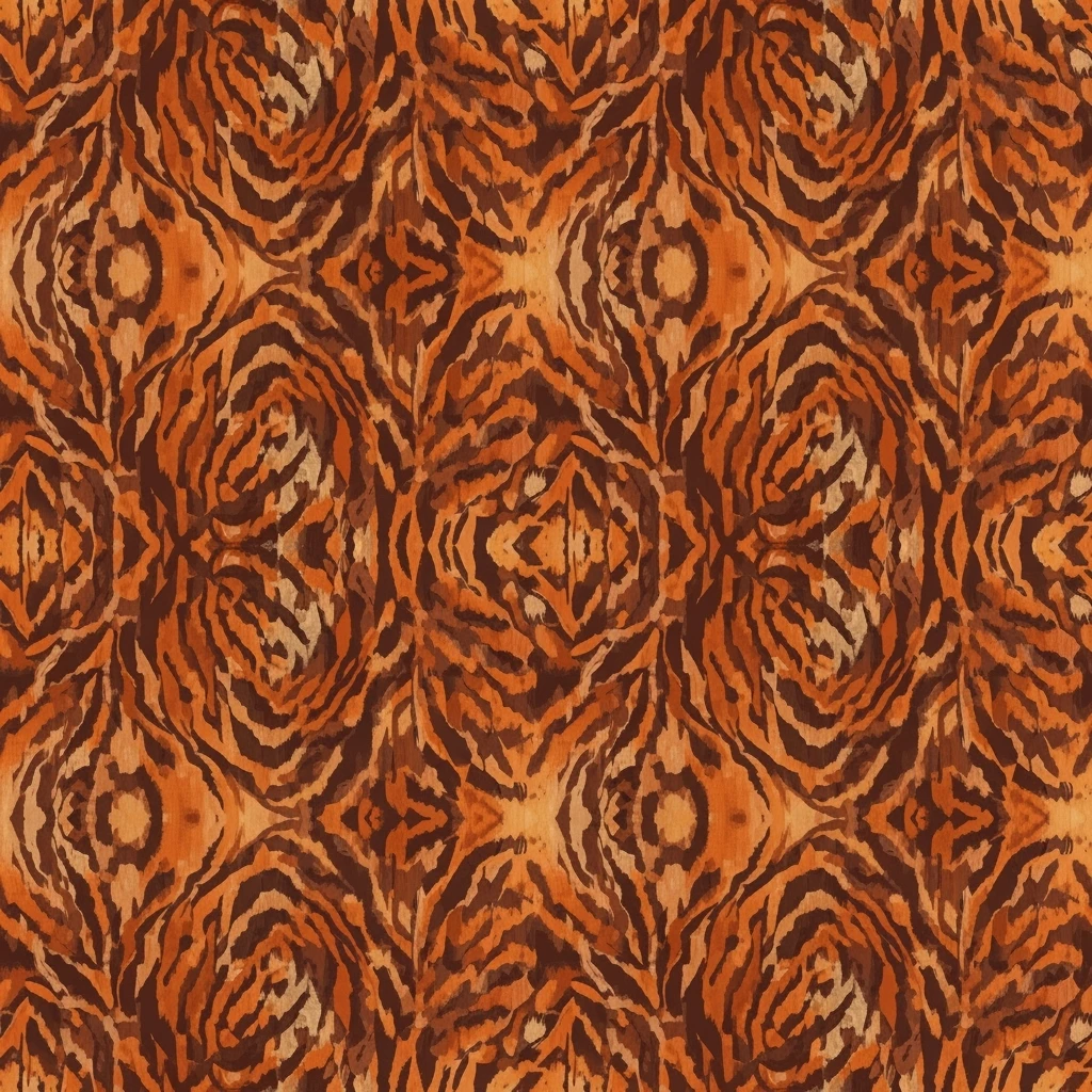 tiger print pattern in autumn colors, orange brown beige palette, abstract seamless texture, bold stylish background emoji