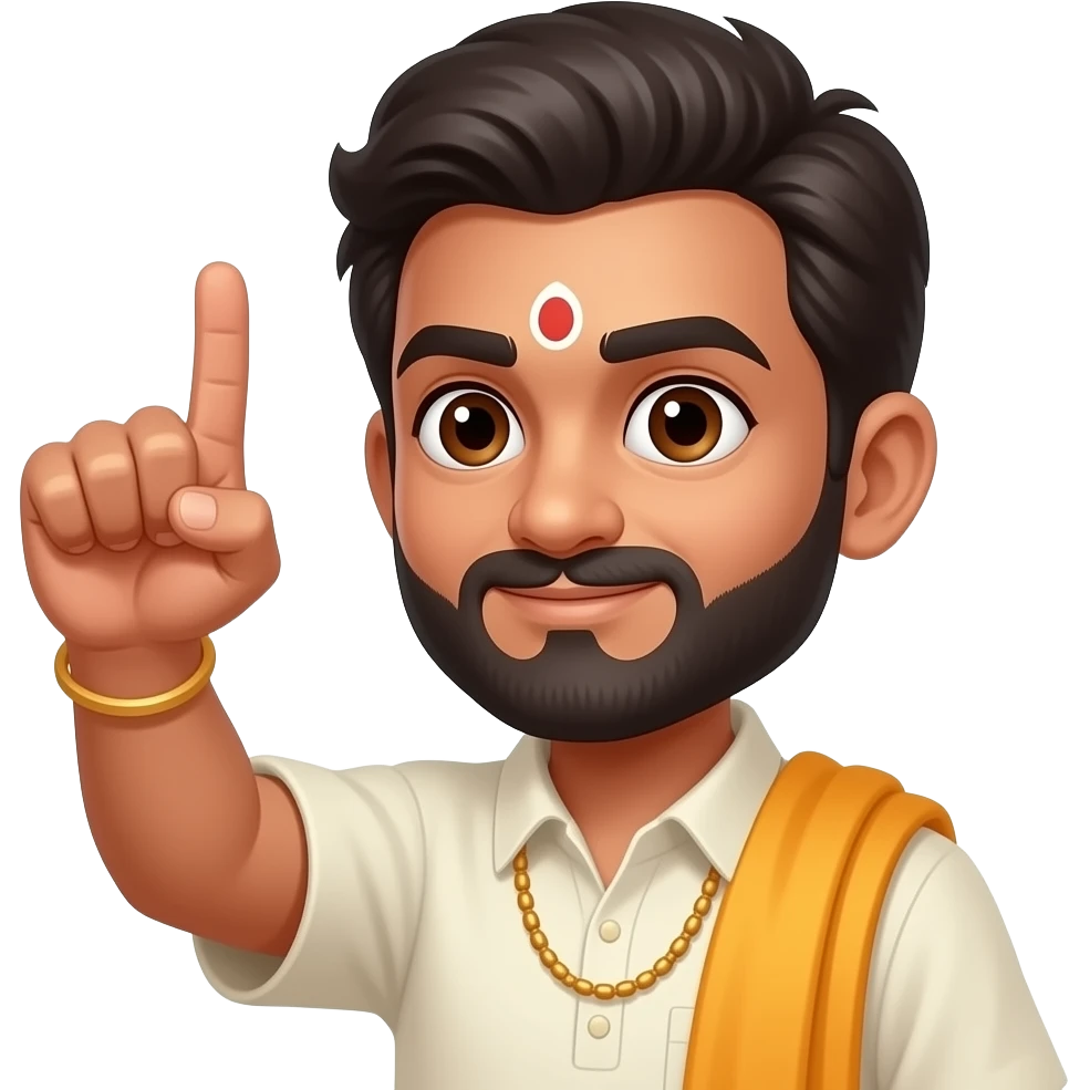 hindu man flipping me off emoji