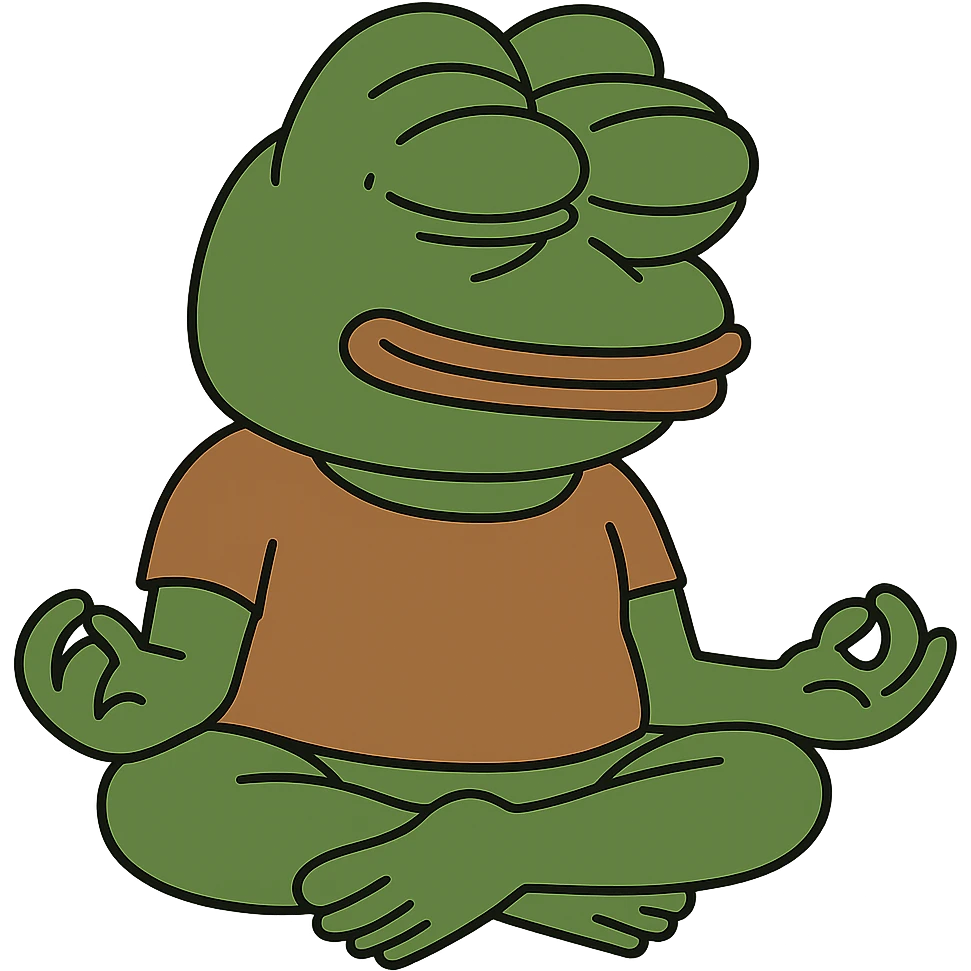 pepe the frog meditating emoji