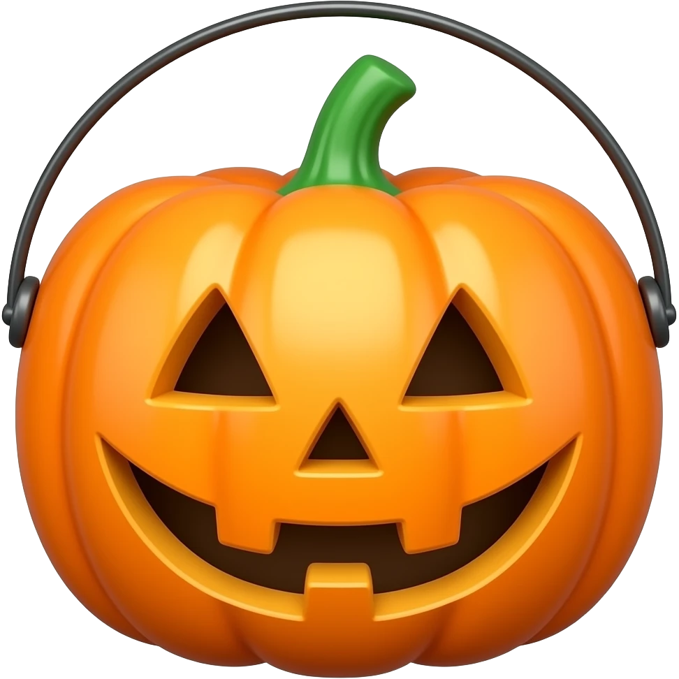 plastic pumpkin  halloween bucket full emoji