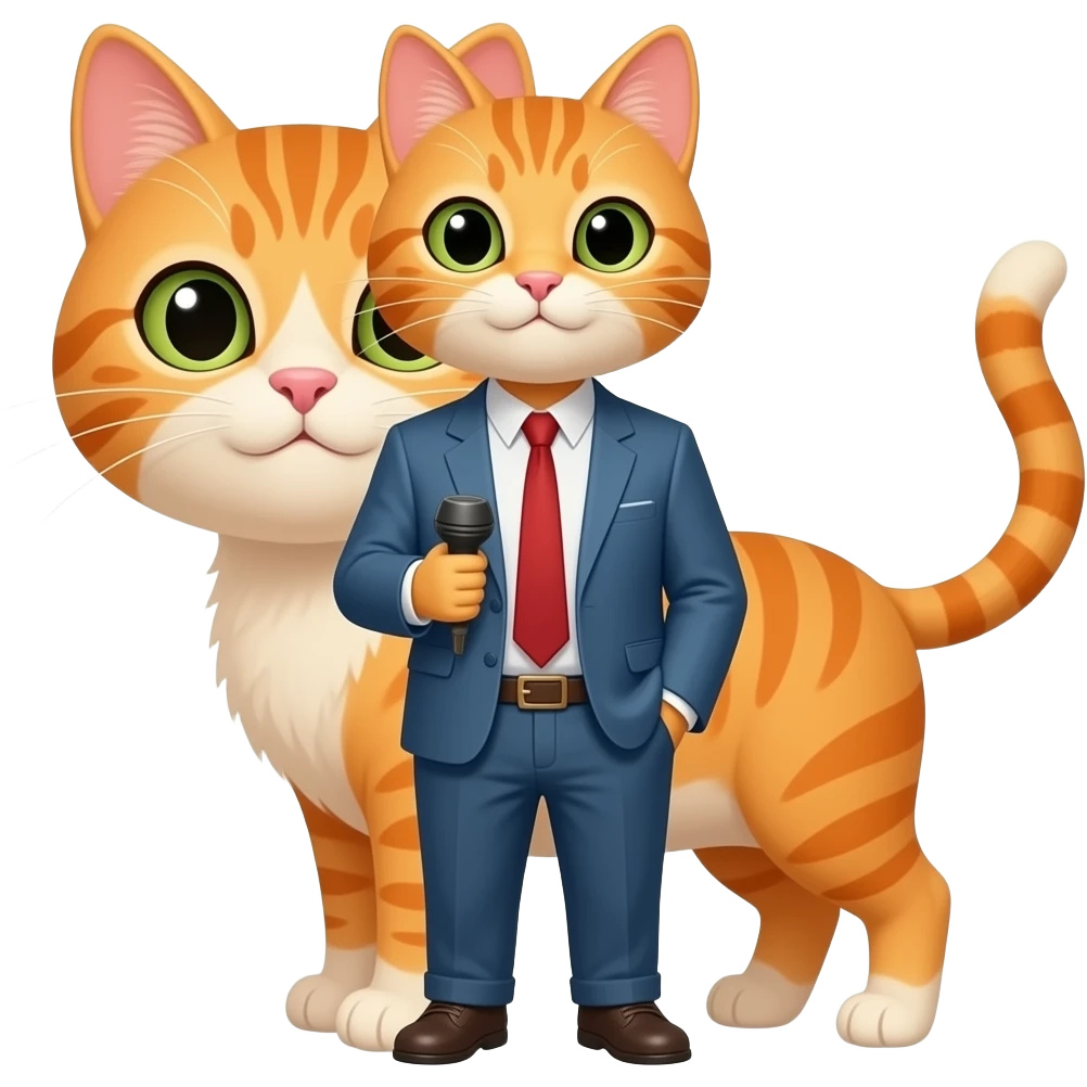 orange cat novel writer emoji