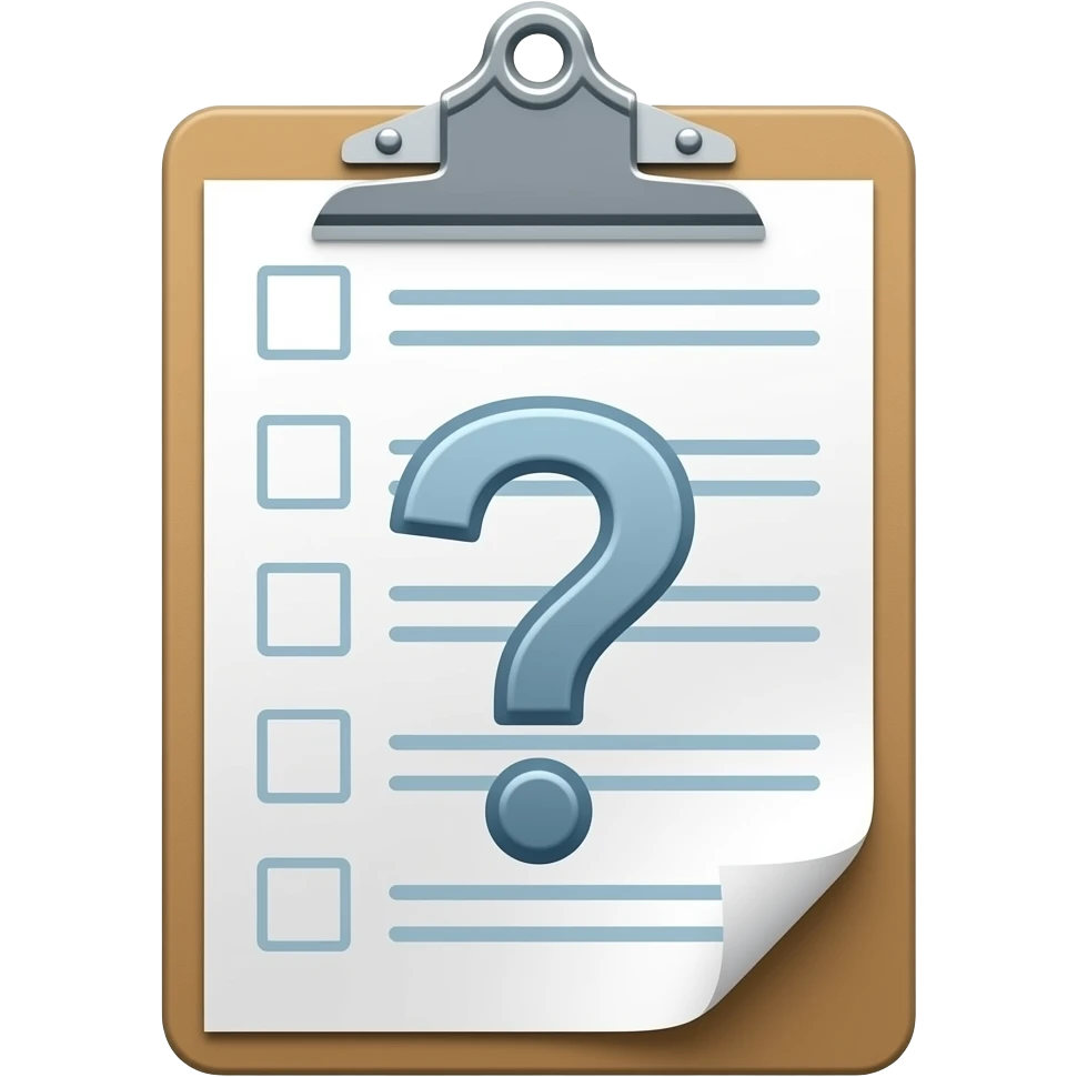 deskripsikan emoji Daftar Pertanyaan emoji