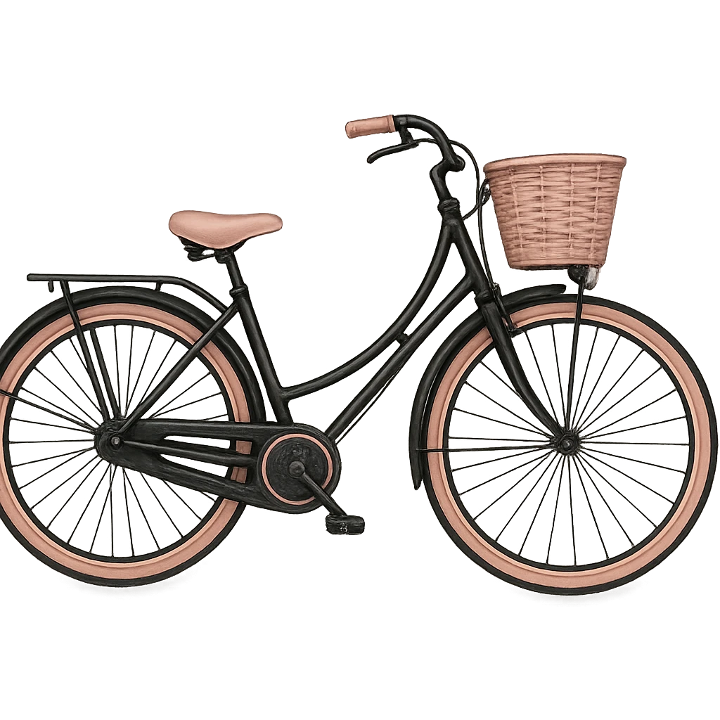 black and pink vintage bicycle emoji