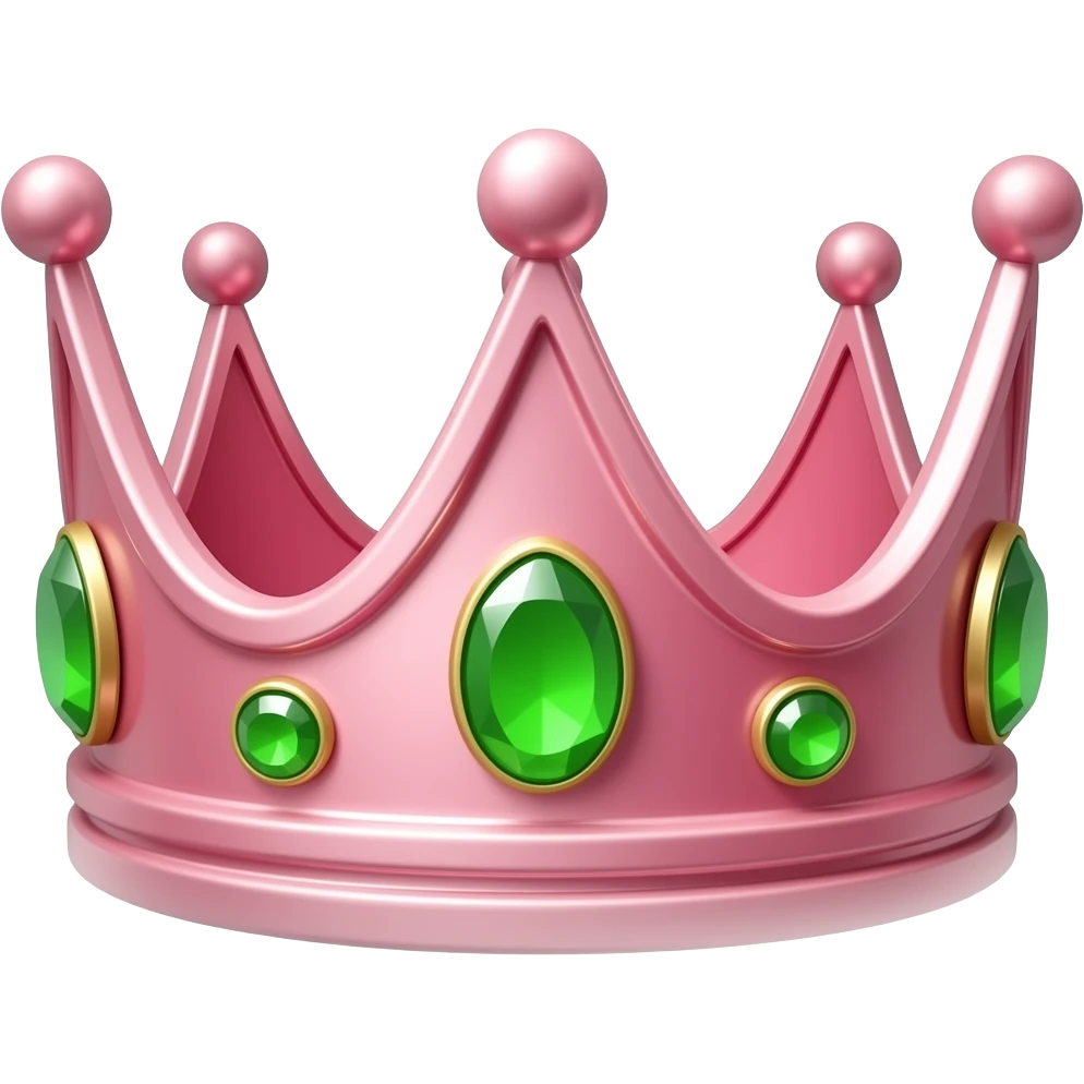 only pink crown and with only green gems emoji