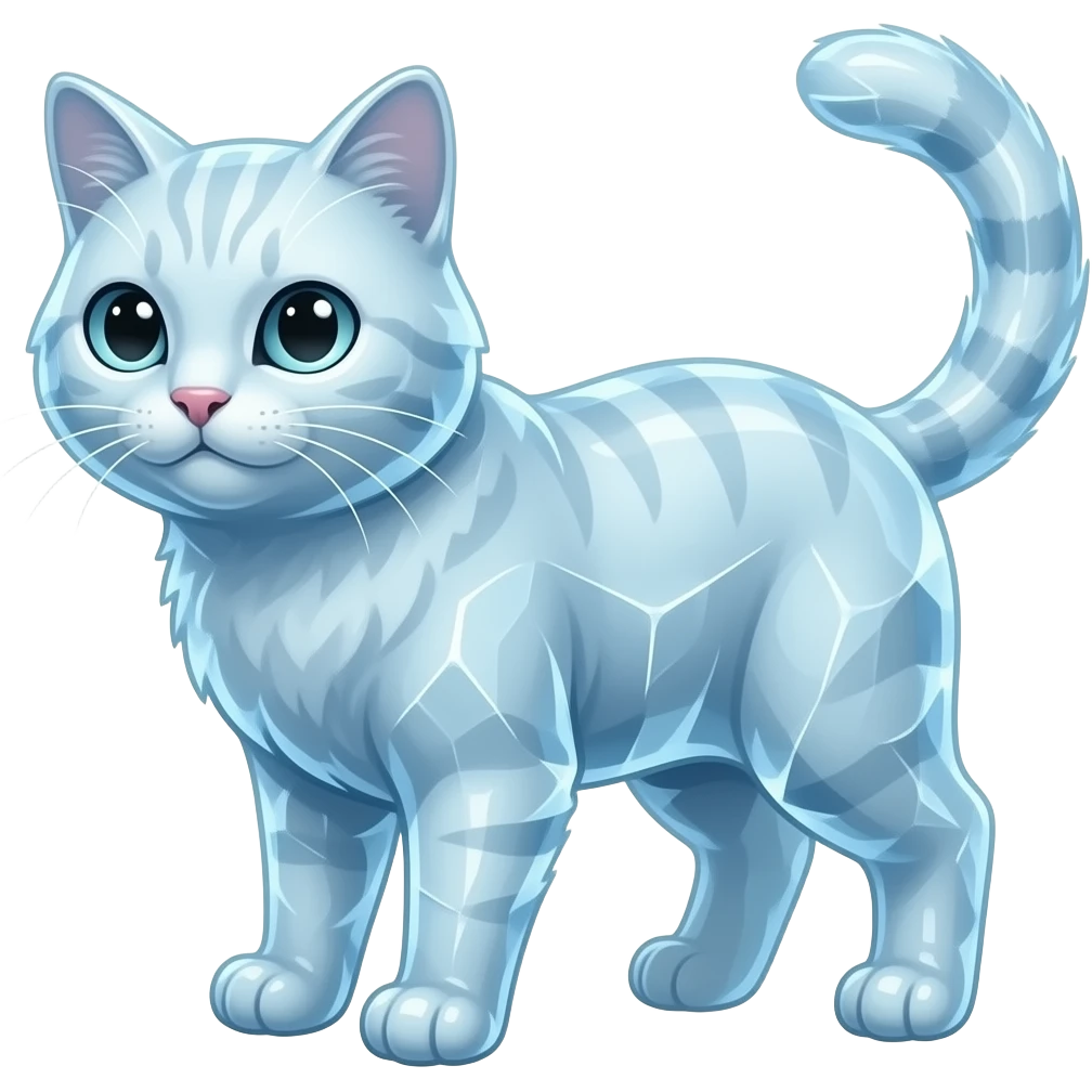 frozen frozen cat frozen  head frozen in a huge thick coat of ice body frozen in a  huge thin  coat of ice arms frozen in a huge thick coat of ice legs frozen in a huge thick coat of ice tail frozen in a huge thick coat of ice  face frozen in a thick coat of ice emoji