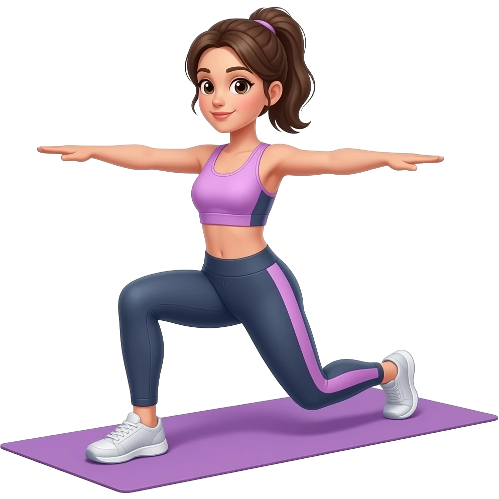 Girl doing a booty workout emoji