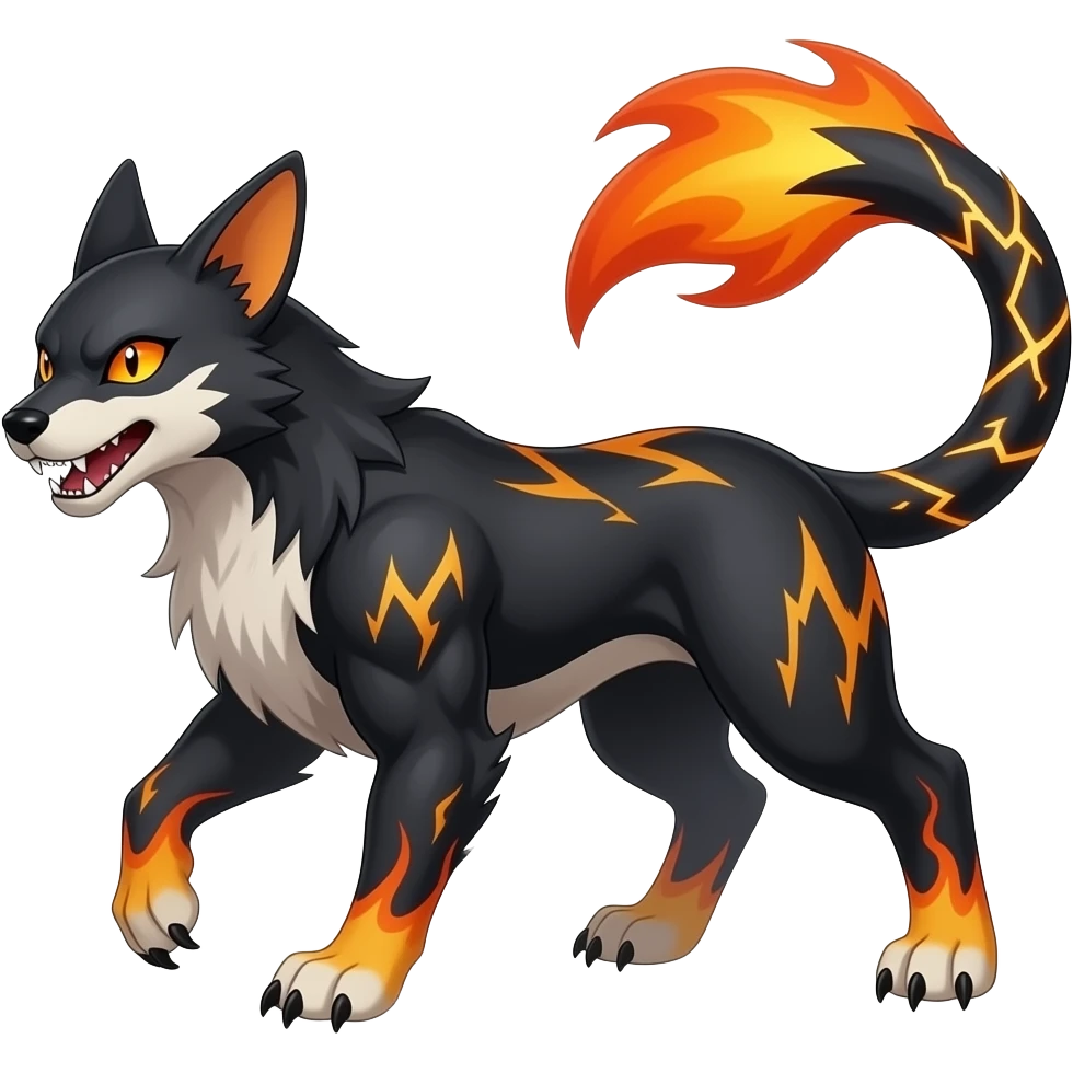 Absol-Litten-Luxray-Houndoom-Umbreon-Quilava-Fakemon-Pokemon-hybrid emoji