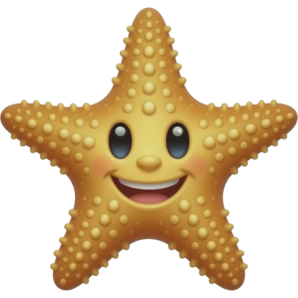 Starfish smiling emoji