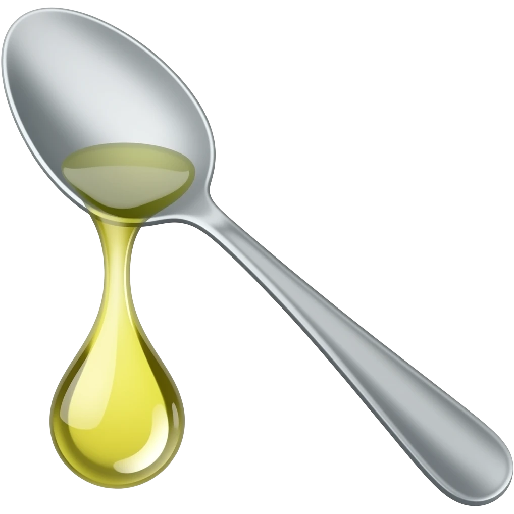 spoon with oil emoji